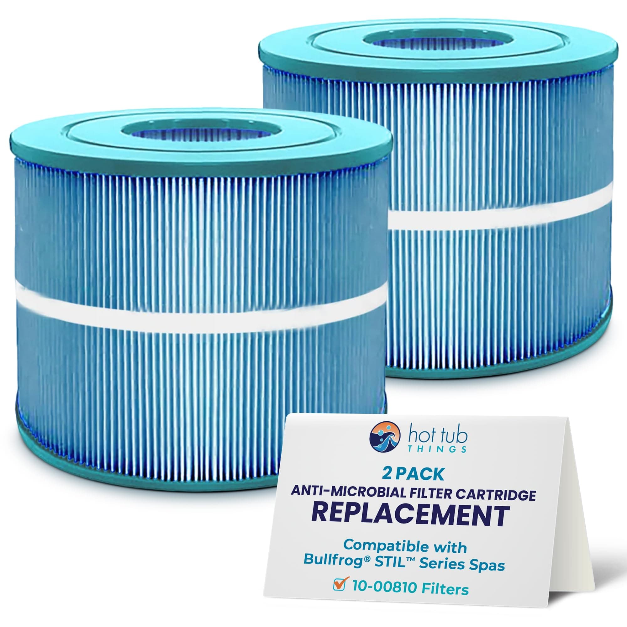 Hot Tub Things 10-00281 Spa Filter Cartridges – Compatible with Bullfrog®