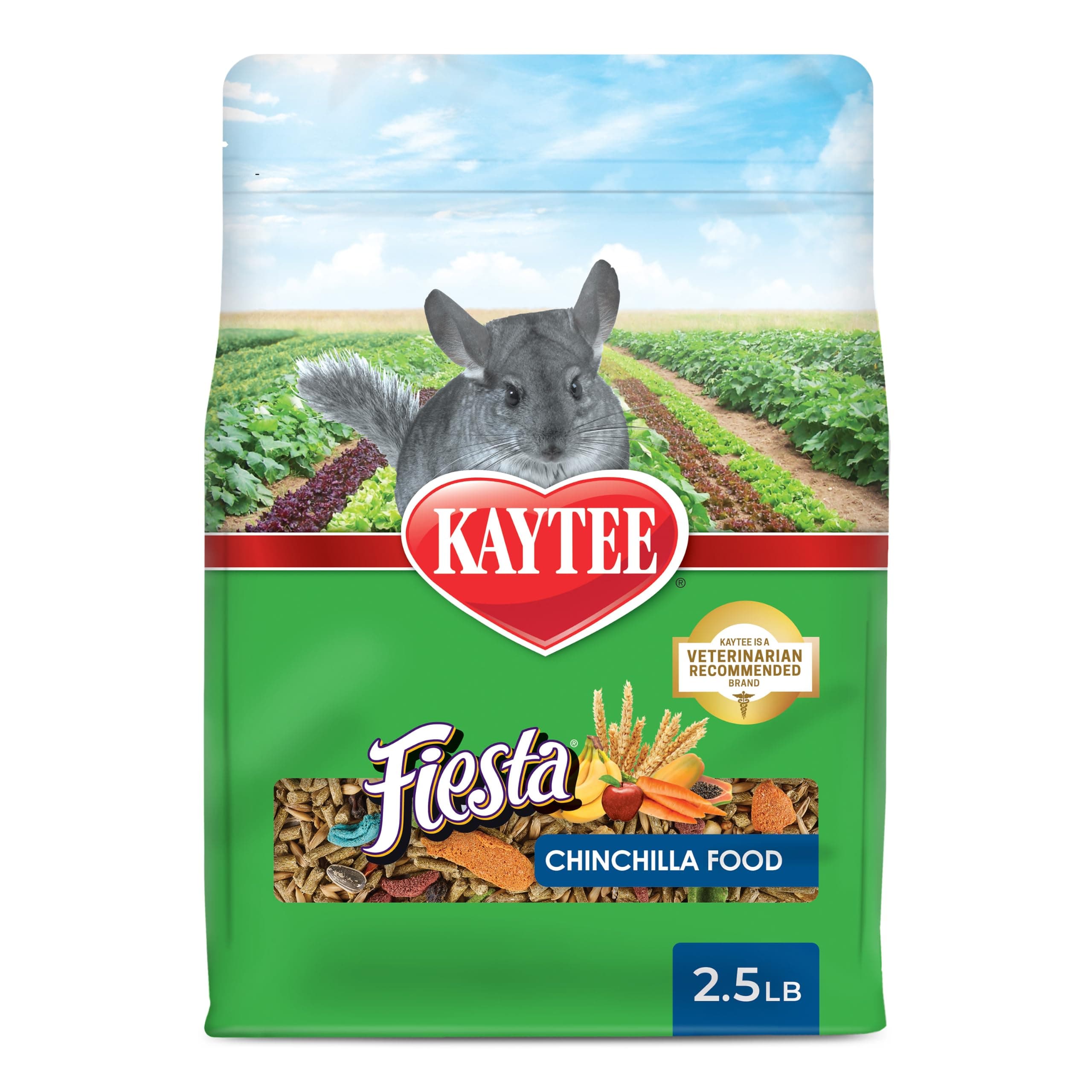 Kaytee Fiesta Chinchilla Food, Nutritious Blend, 2.5 Pounds