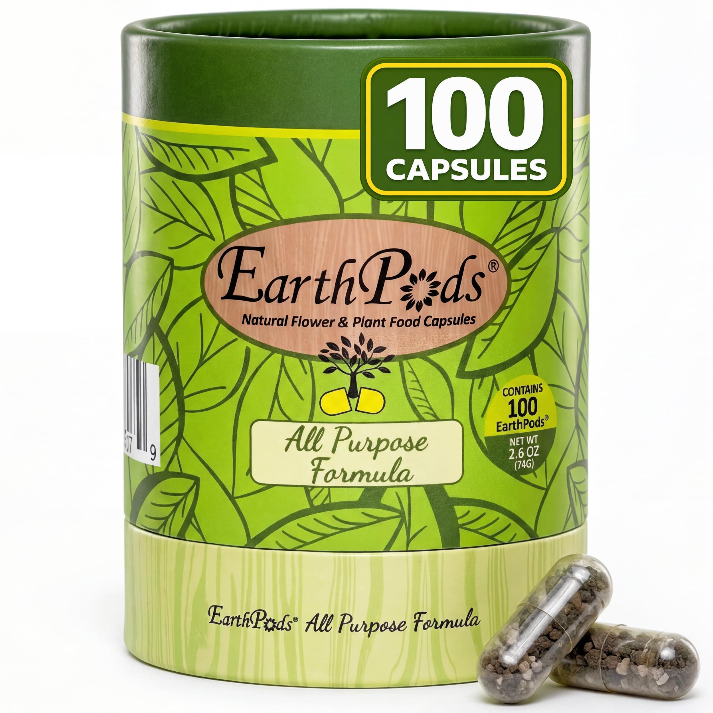 EarthPods Premium Concentrated Indoor Plant Food Spikes (100 Count) – Easy to Use – Organic Time Release Fertilizer – All Purpose – Great for Houseplants (NO Smell, Ecofriendly, Made in USA)