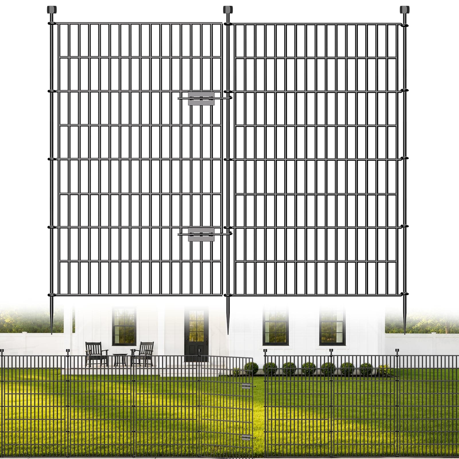 No Dig Garden Fence Outdoor for Yard, 48in (H) x 23.6ft(L)