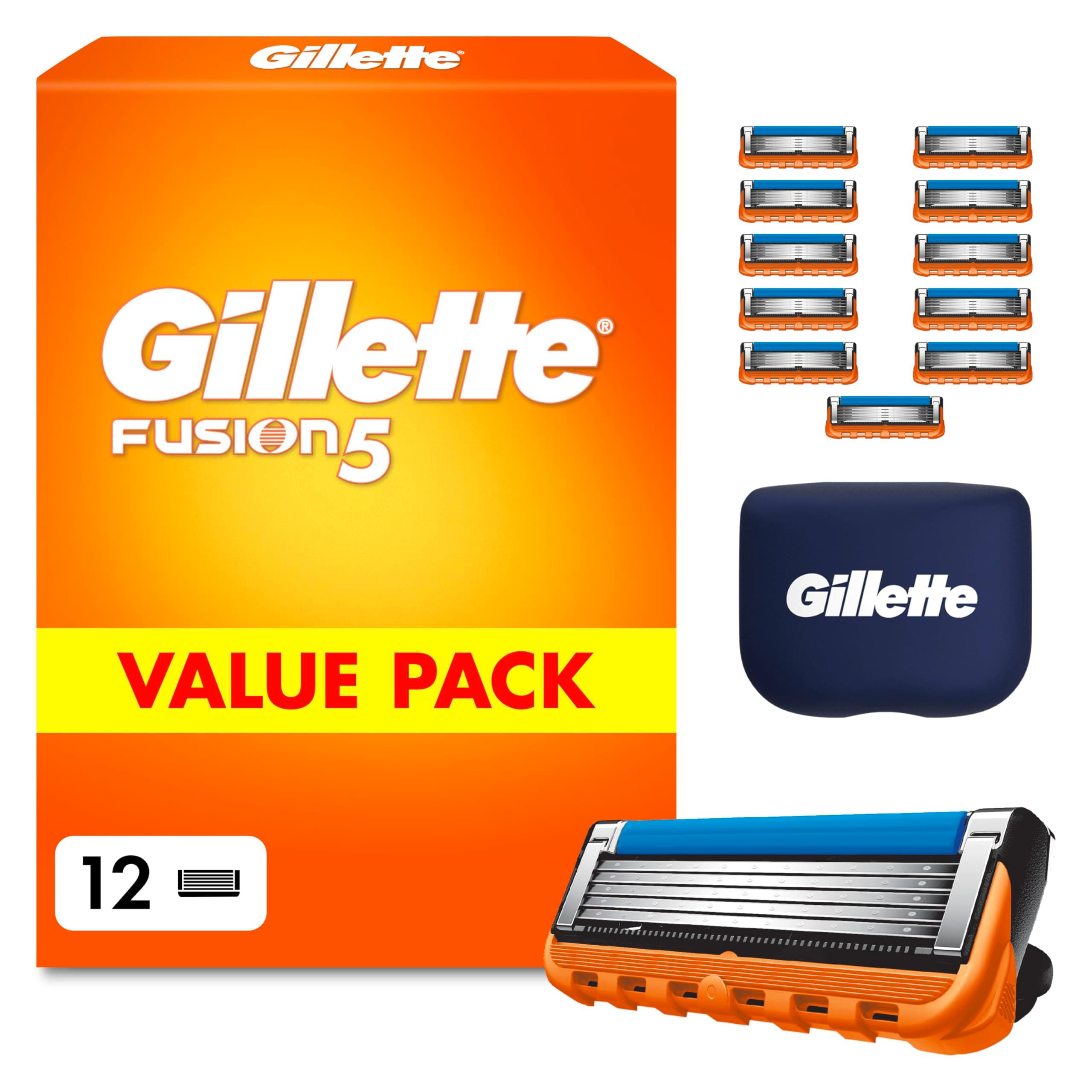 Gillette Fusion5 Men's Razor Refill Cartridges, 12 Count