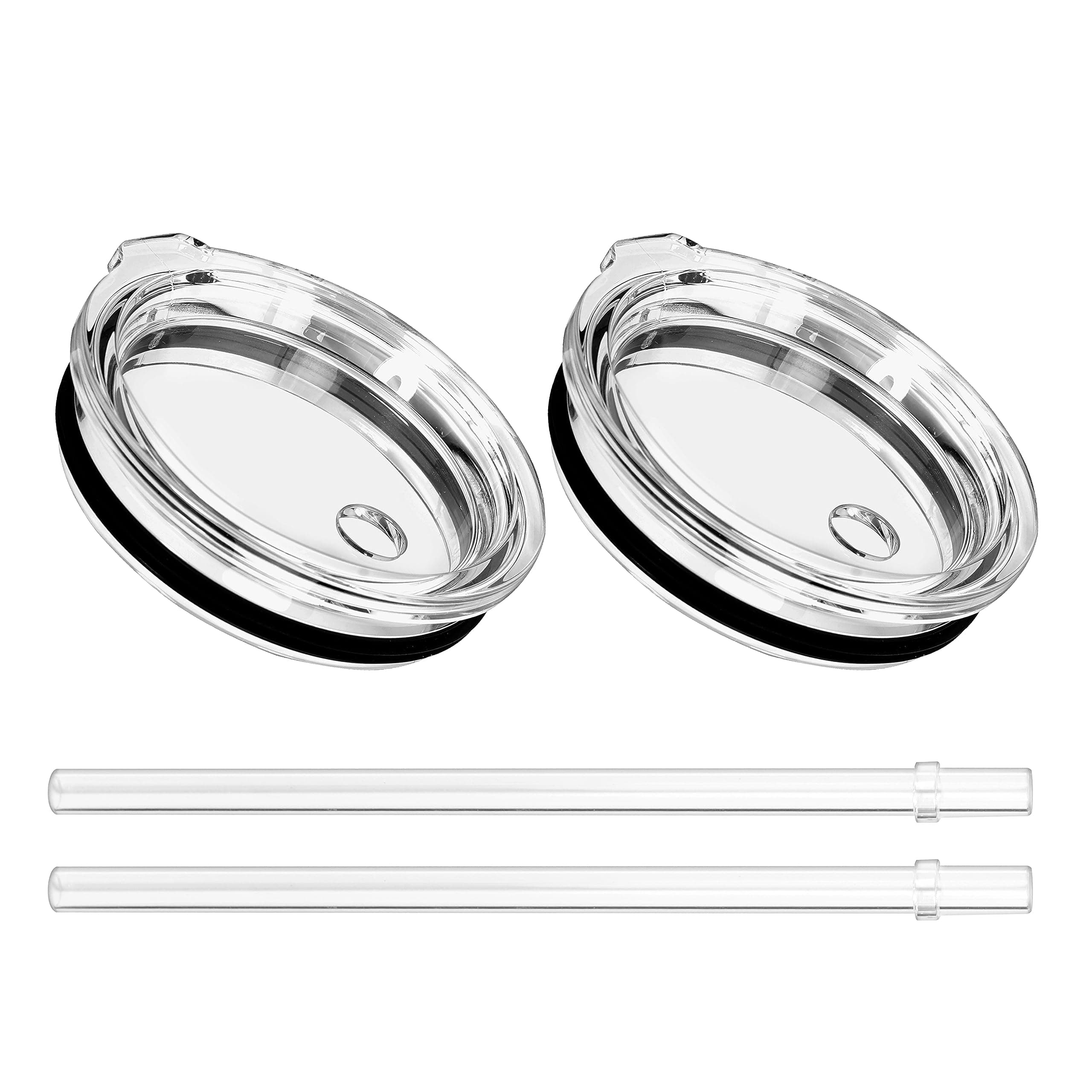 30 oz Tumbler Straw Lid, Replacement Straw Lids Compatible for YETI Rambler 30 oz Stackable Cup, 35 oz Straw Mug, BPA Free and Shatter-proof Travel Straw Top Lids Covers, 2 Pack