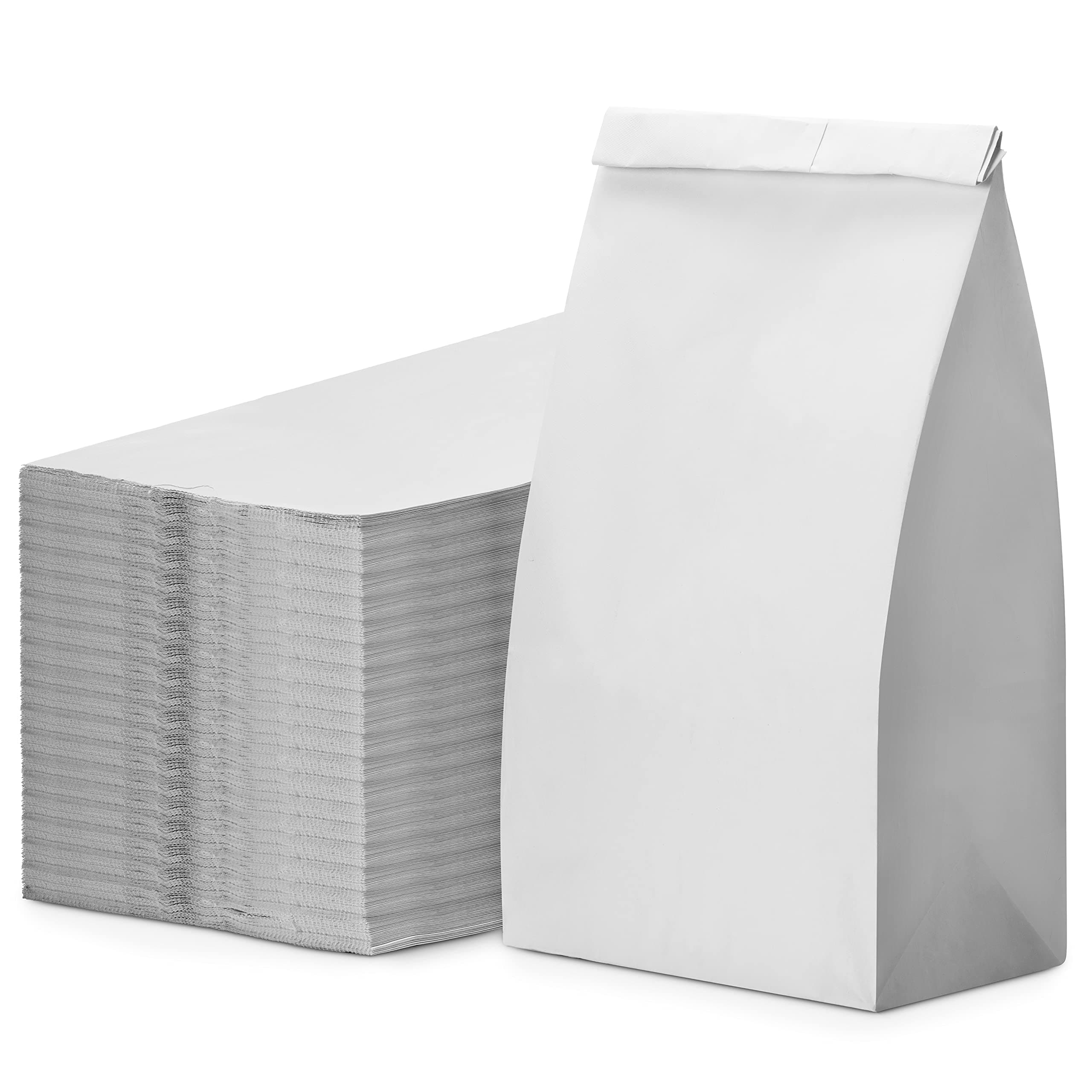 Paper Lunch Bags, Paper Grocery Bags, Durable Kraft Paper Bags, Pack of 500 Bags   (White, 6lb)