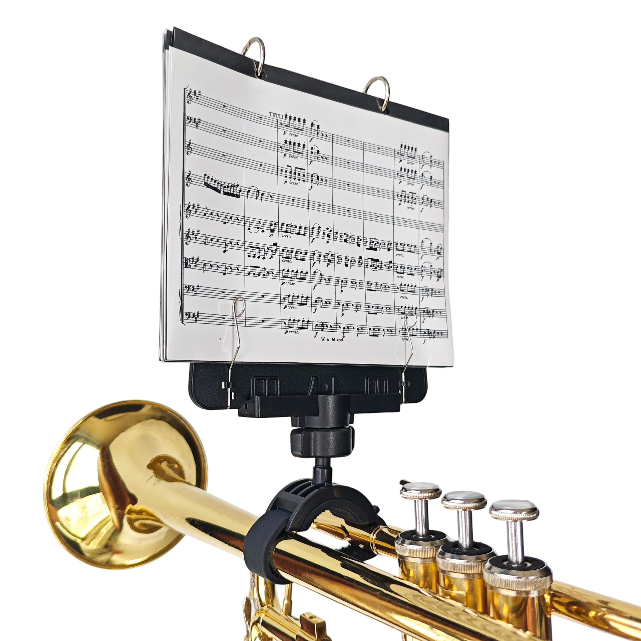 MusBoard TC10T Trumpet Lyre with Flip Folder for Marching Band