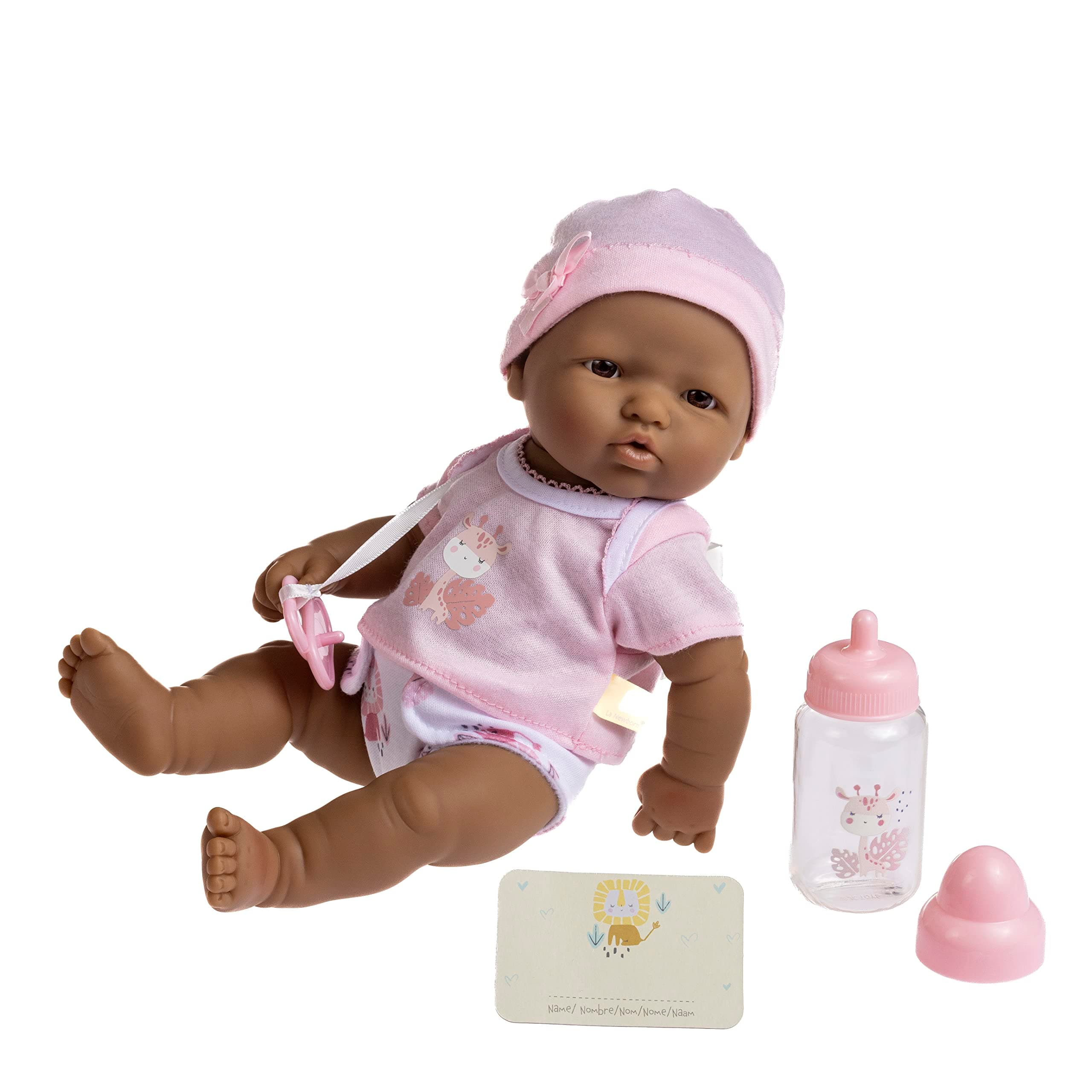 JC Toys La Newborn 12" Hispanic All Vinyl Nursery Gift Set Doll