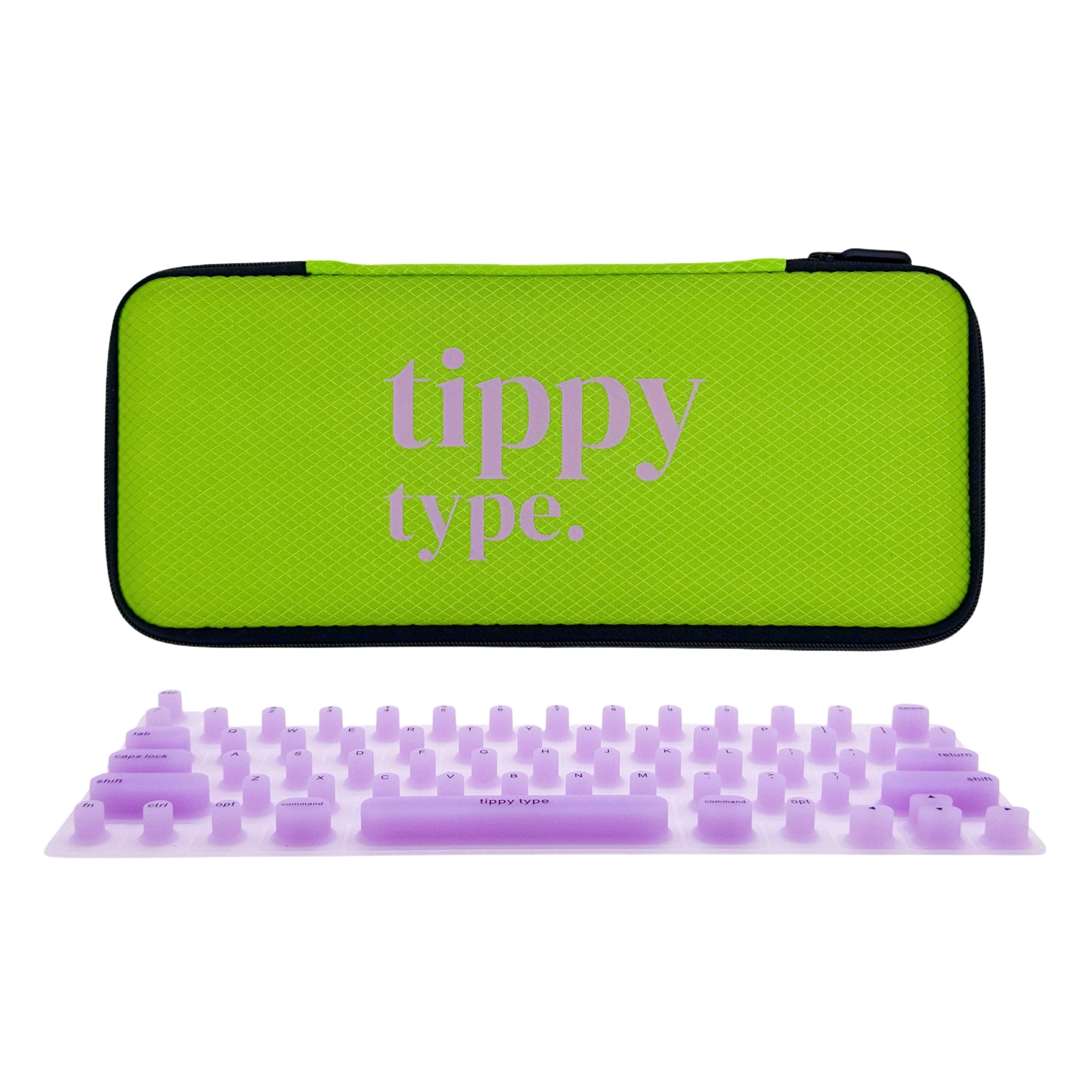 TIPPY TYPE Raised Keyboard Cover for Long Nails - Fits MacBook Pro & Air, iPad 13", & Magic Keyboard (No Numpad) -Silicone -The Original -Comfortable Typing, Quiet, Nail Protection (Violet Haze)