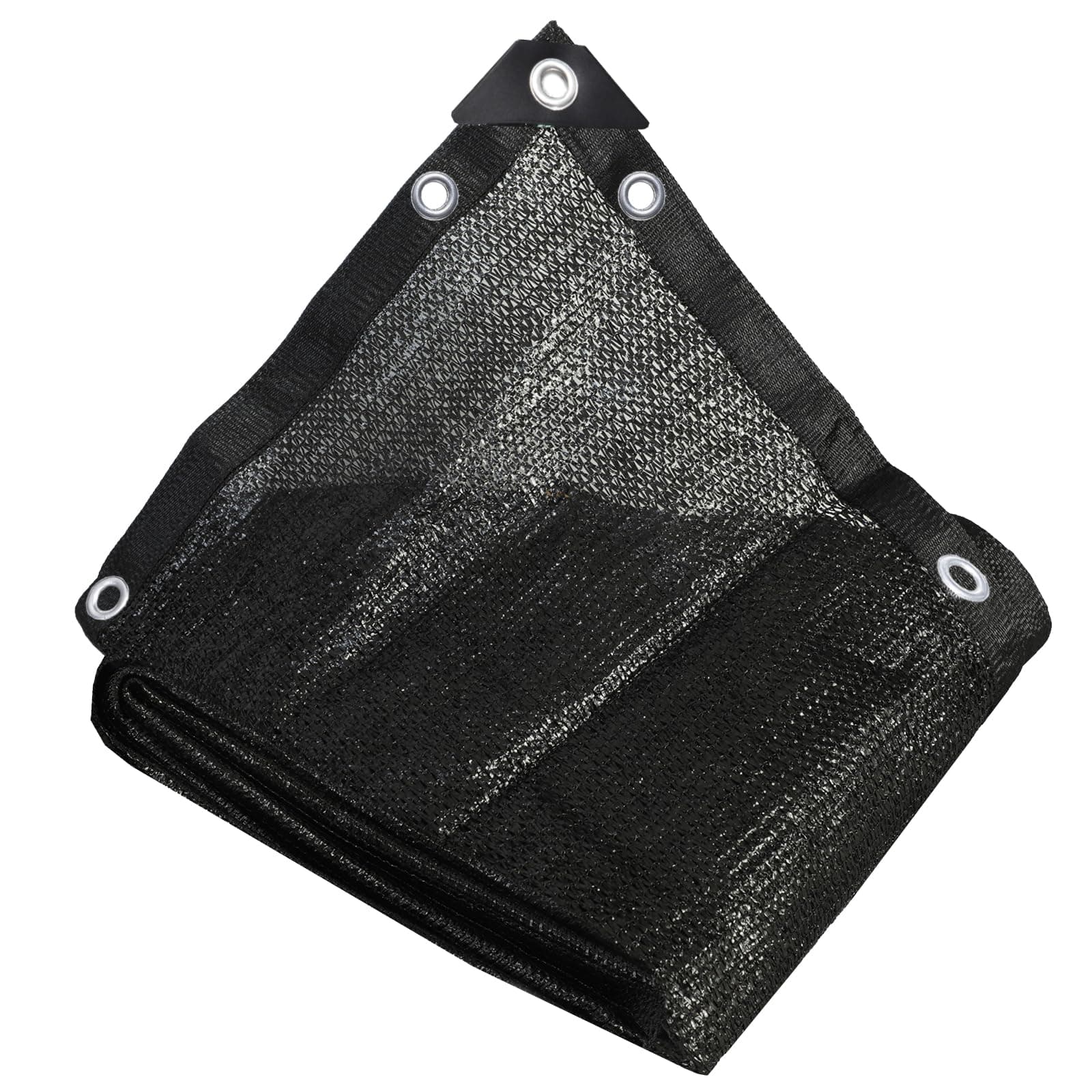 AIMFIKIOR 40% 12 ft X 12 ft Black Shade Cloth Taped Edge with Grommets for Outdoor Plant Cover Patio Tomatoes Barn Kennel Greenhouse