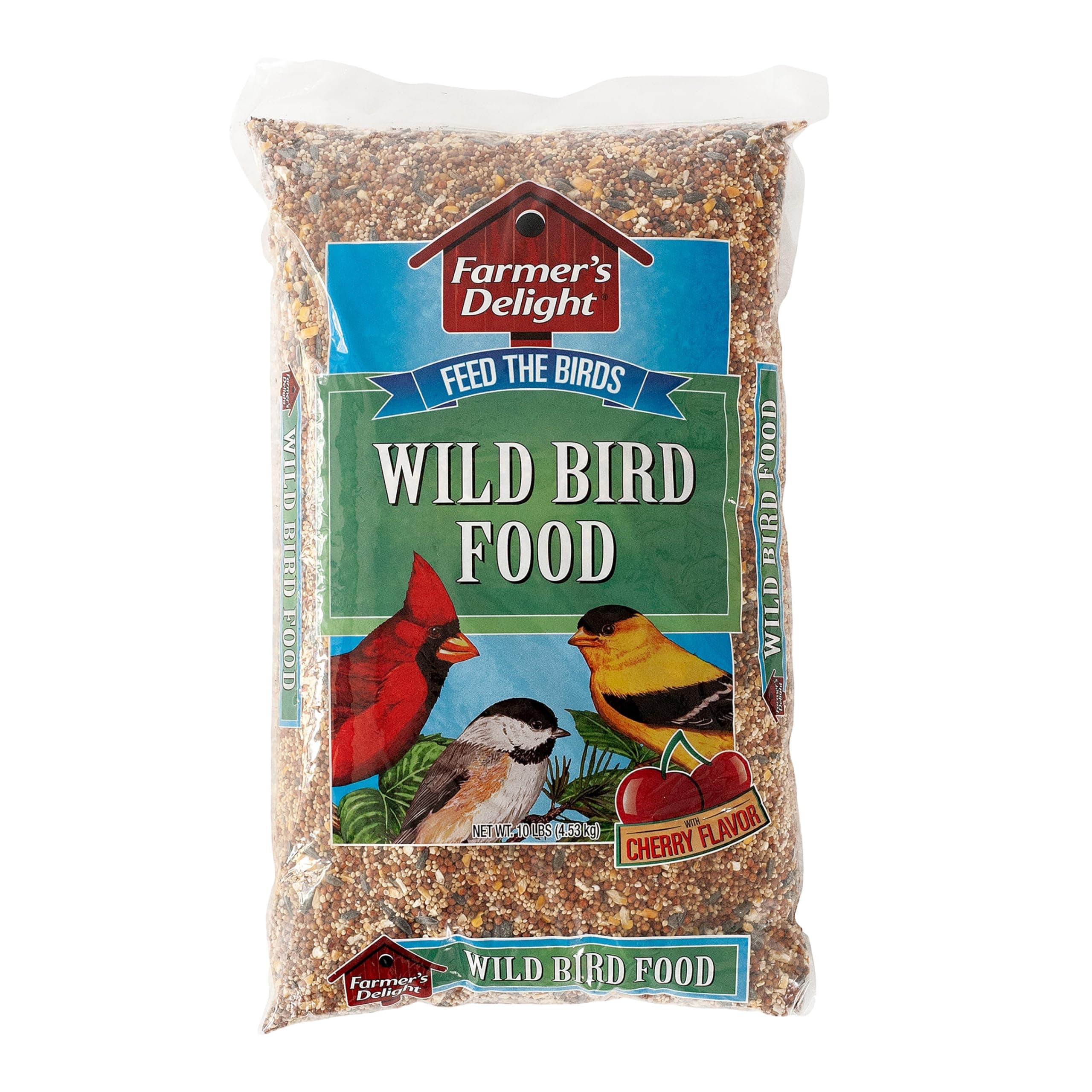 Wagner's 53002 Farmer's Delight Wild Bird Food, with Cherry Flavor, 10-Pound Bag
