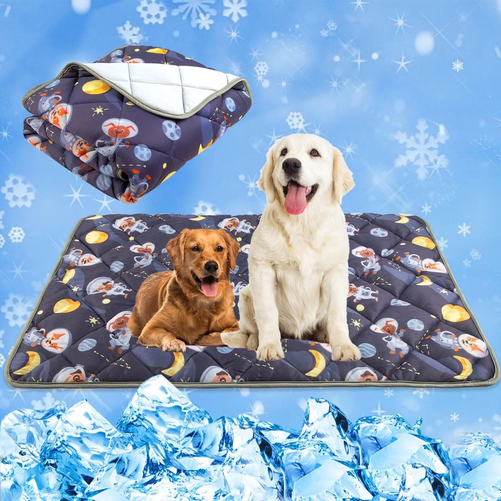 Paw Legend Dog Cooling Mat for Dogs 22" x 28", Pet Cooling Pad Blanket for Dogs & Cats, Ice Silk Fabric, Washable Breathable for Crate, Sofa, Floor, Indoor Outdoor Summer Use