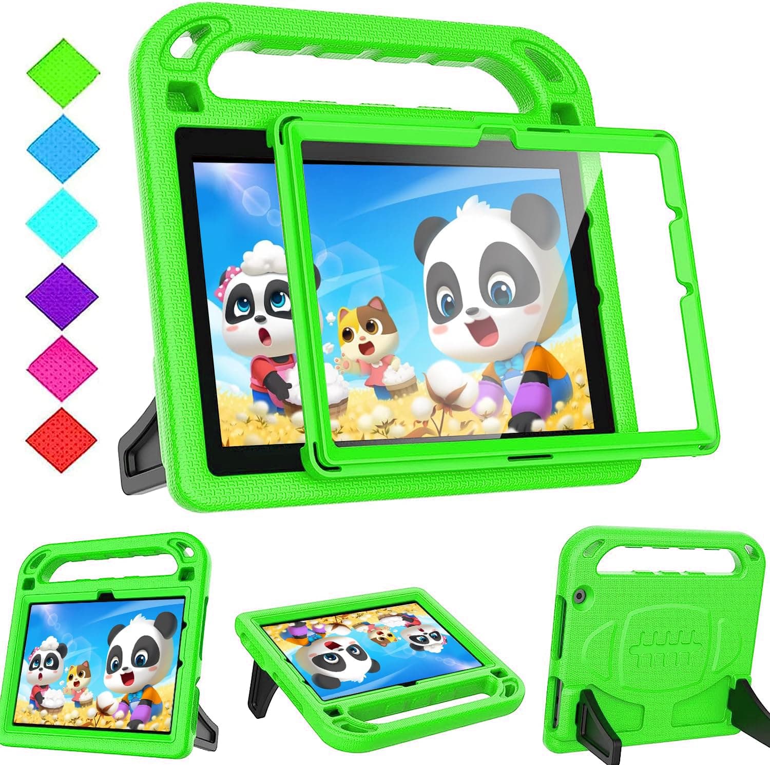 BMOUO All-New Case for 10 Inch Tablet (13th/11th Generation, 2023/2021Release) - Lightweight Shockproof Kids Case for 10 inch Tablet, Not for Other Tablet - Green