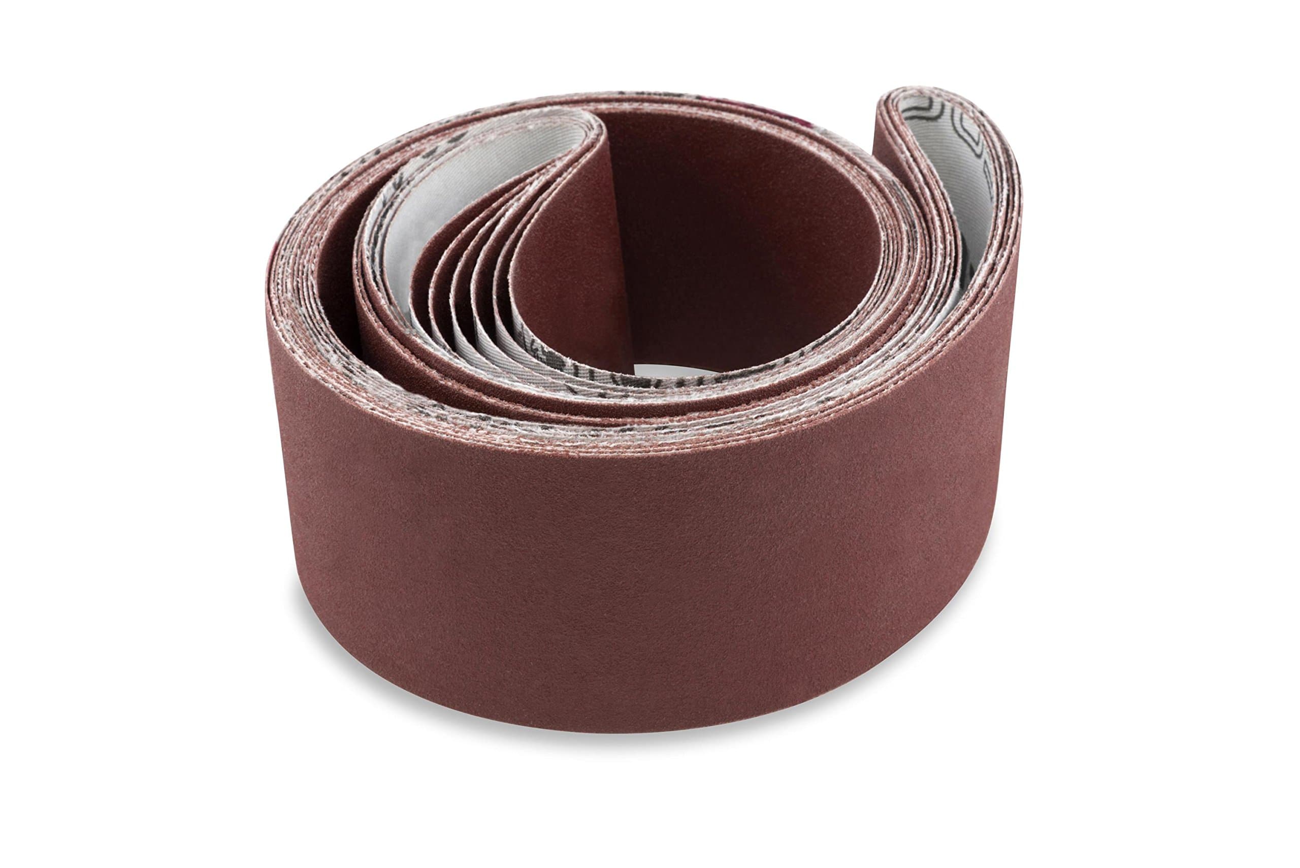 2 X 48 Inch 220 Grit Flexible Aluminum Oxide Multipurpose Sanding Belts, 6 Pack