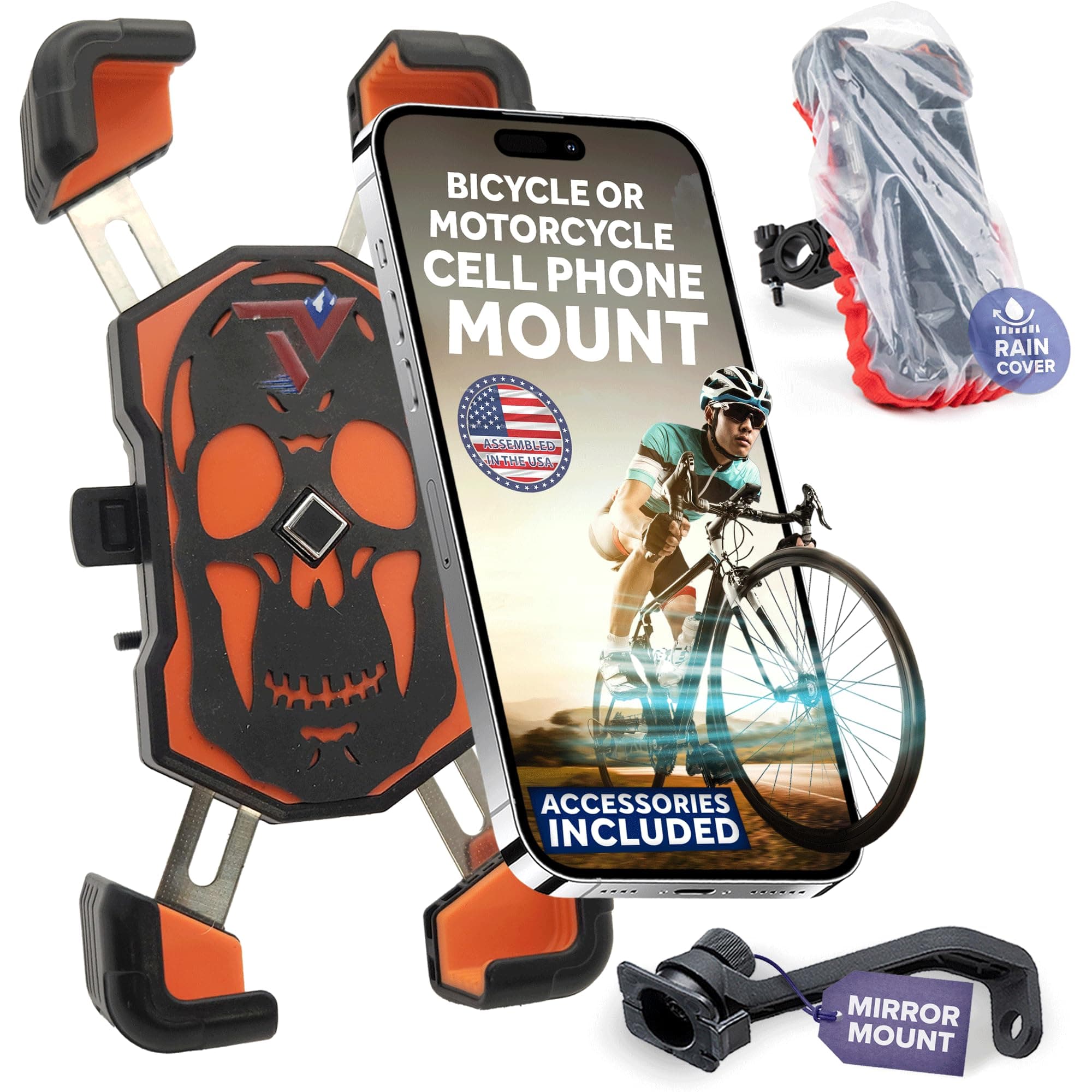 Terminal Velocity Sport Handlebar Phone Mount – Motorcycle Bicycle Scooter/Fast Strong Cell Phone Holder