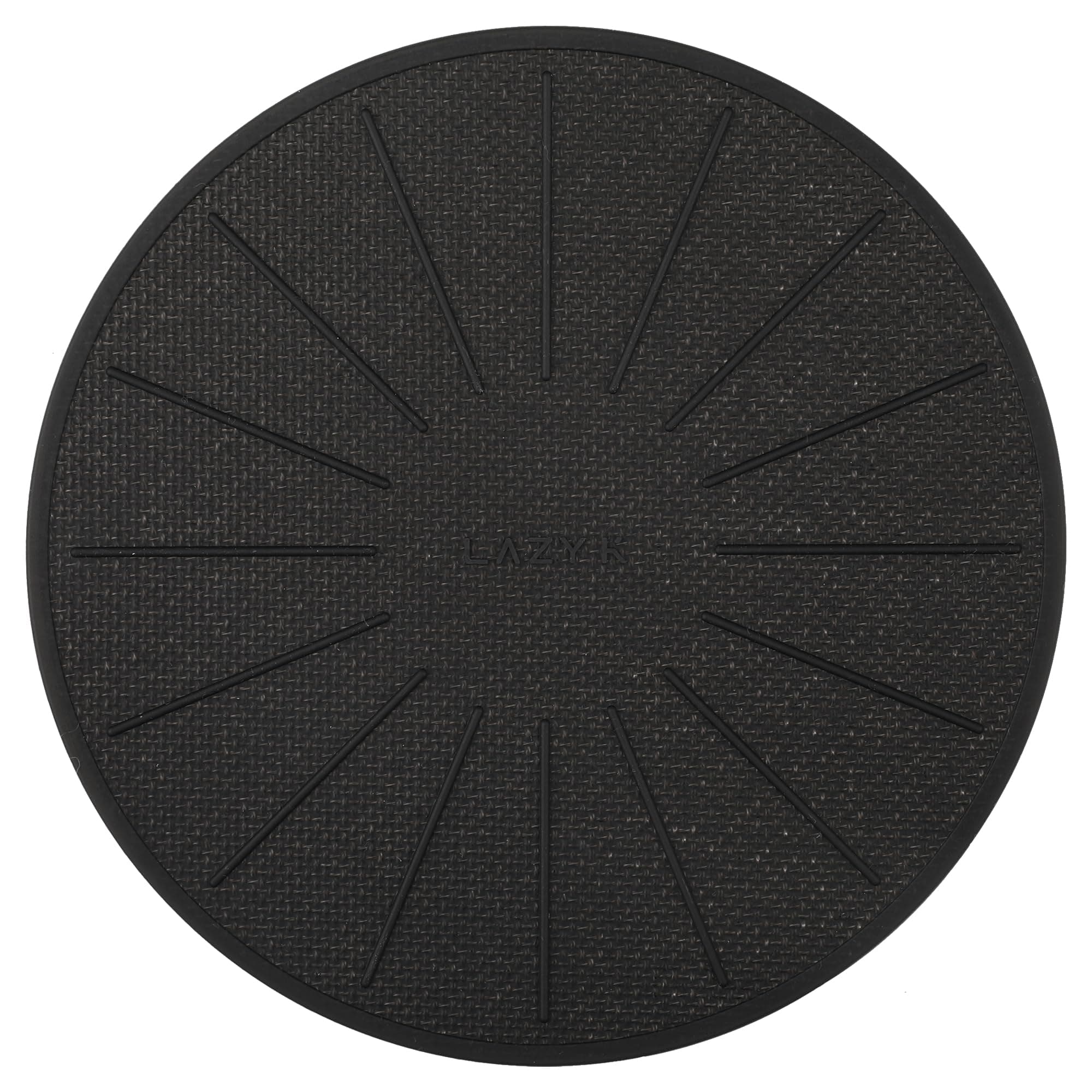 Lazy K Induction Cooktop Mat - Silicone Fiberglass Scratch Protector - for Magnetic Stove - Non Slip Pads to Prevent Pots from Sliding During Cooking_ Black (7.8inches)