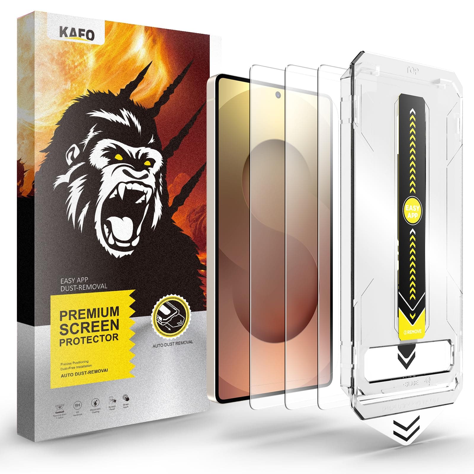 9H Tempered Glass Screen Protector [3 Pieces] for Samsung Galaxy - High Definition, Ultra Durable [Military Grade] with Dust-Free Installation Tool (S26Ultra)