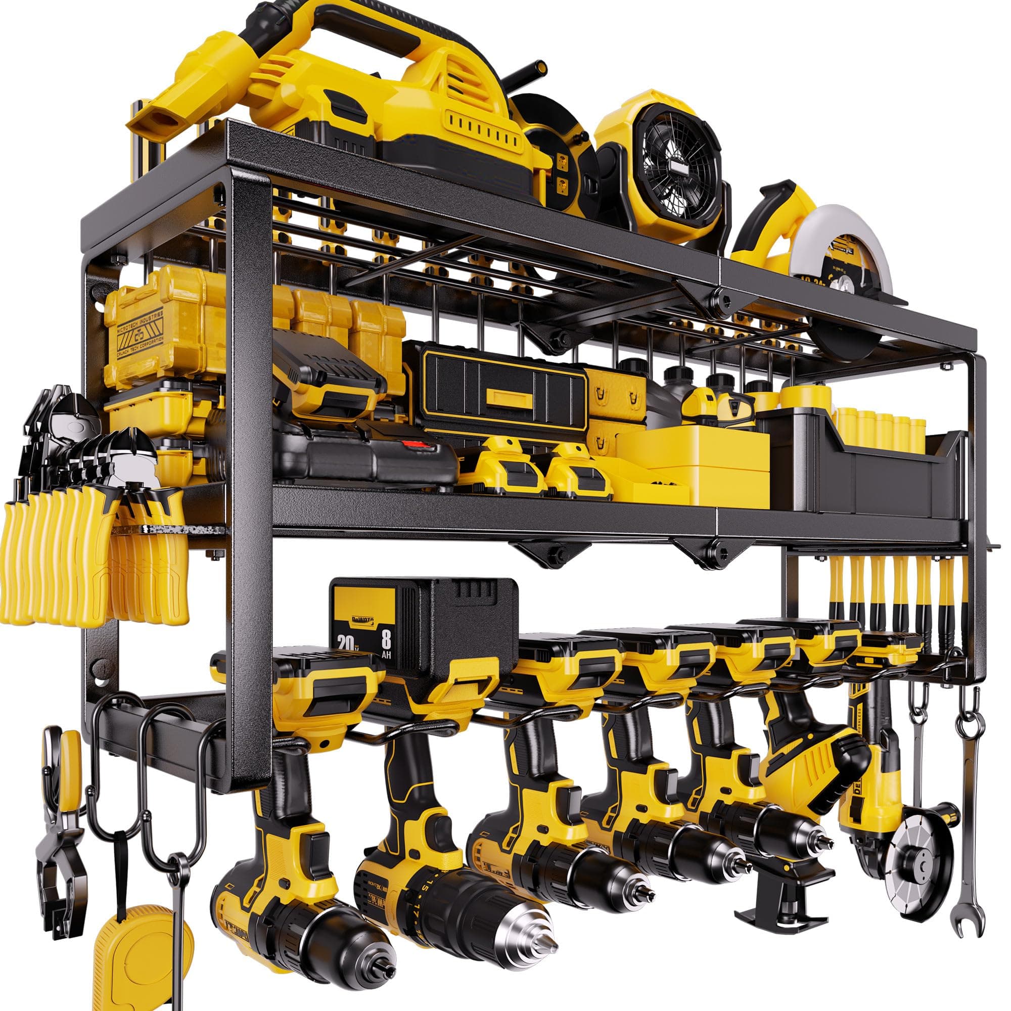 Amoowis Power Tool Organizer Wall Mount, Cordless Drill Hanger Tool Rack