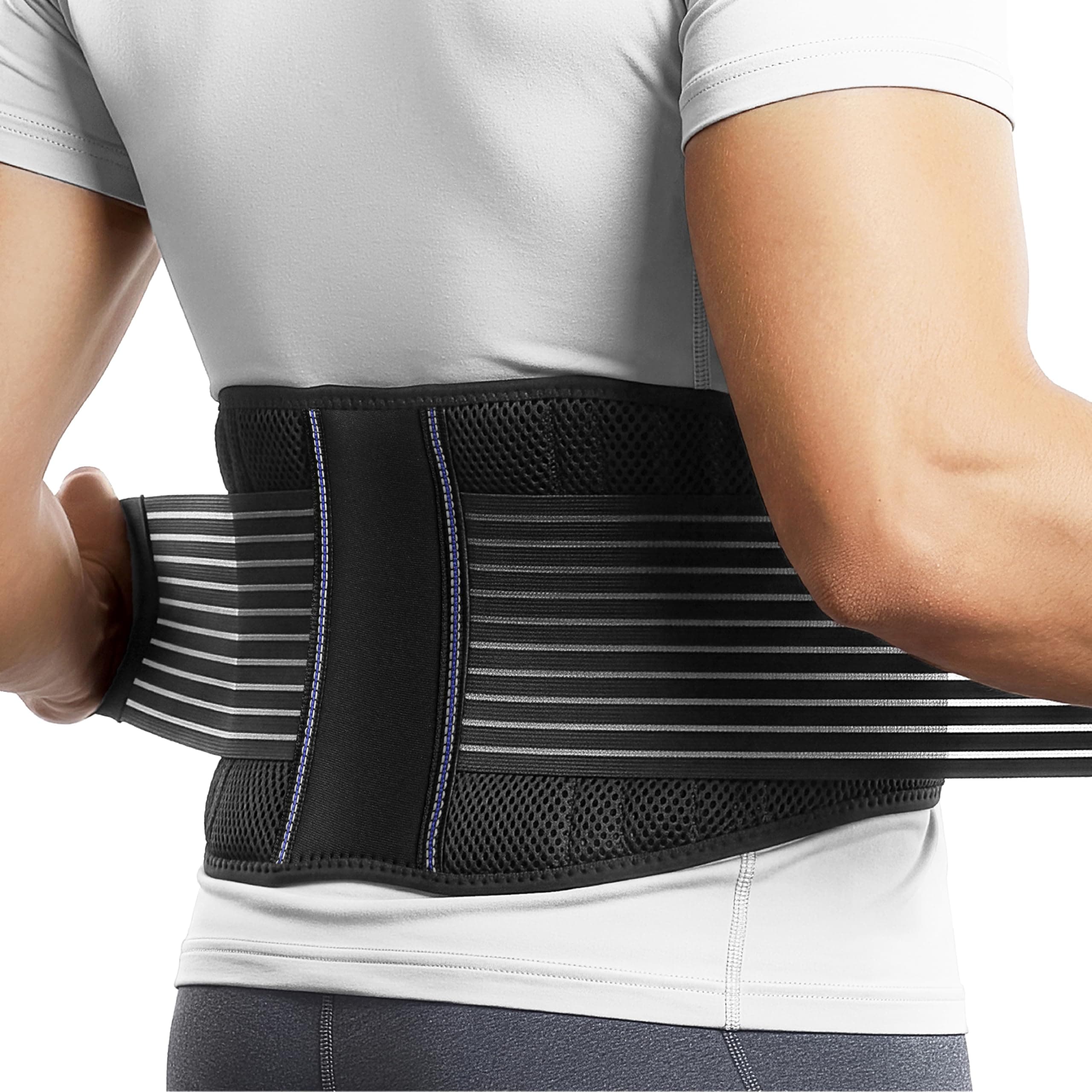 BraceUP Back Support, Back Brace for Men and Women - Lumbar Support Lower Back Belt for Back Pain Relief, Herniated Disc, Heavy lifting, with Dual Adjustable Straps (XXL)