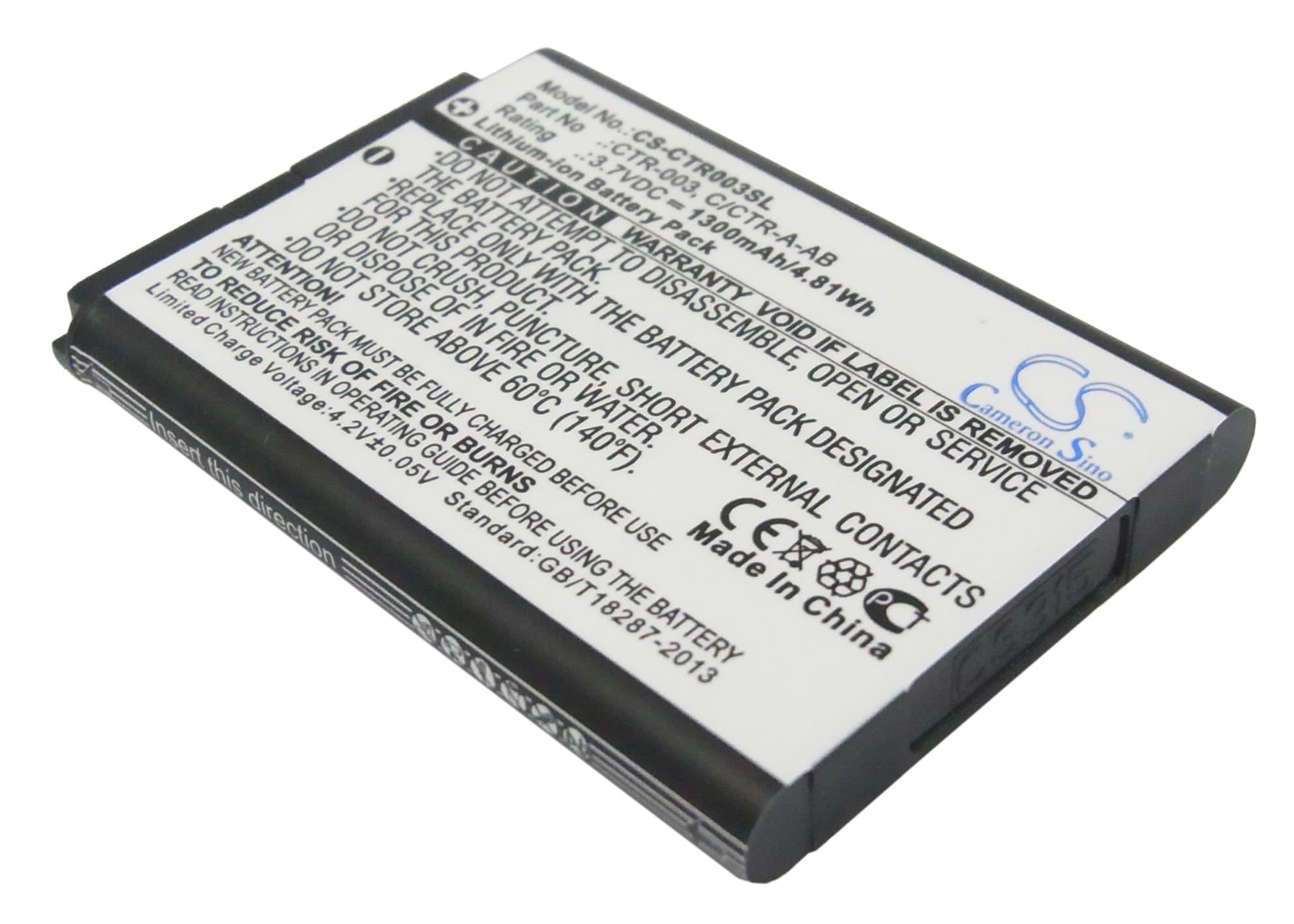 FITHOOD Battery Replacement for Nintendo 2DS XL, 3DS, CTR-001, JAN-001, MIN-CTR-001 Part NO C/CTR-A-AB, CTR-003