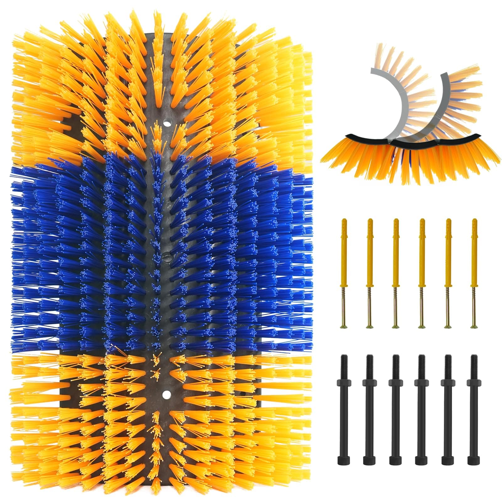 Sayutie Livestock Scratching Brush Upgraded Large Goat Brush Cow Scratcher Brush Anti-Itch Tool Massage Grooming Cattle Brush With 12 Screws For Horses，Goat,Cattle,Cow,Sheep, Pigs（1pack）