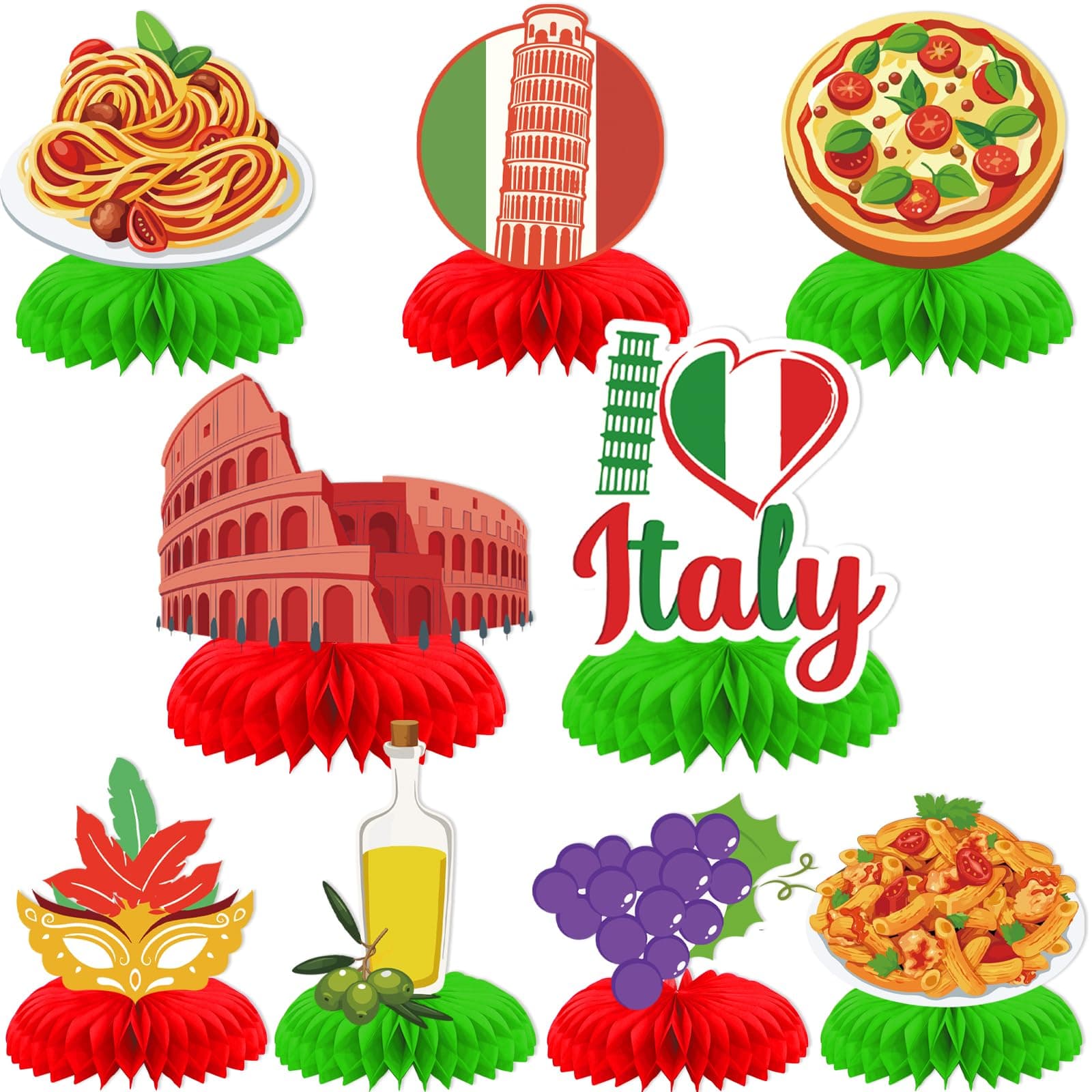 Italian Party Decorations Italian Centerpieces for Table Italian Decorations Party Theme Italy Decor