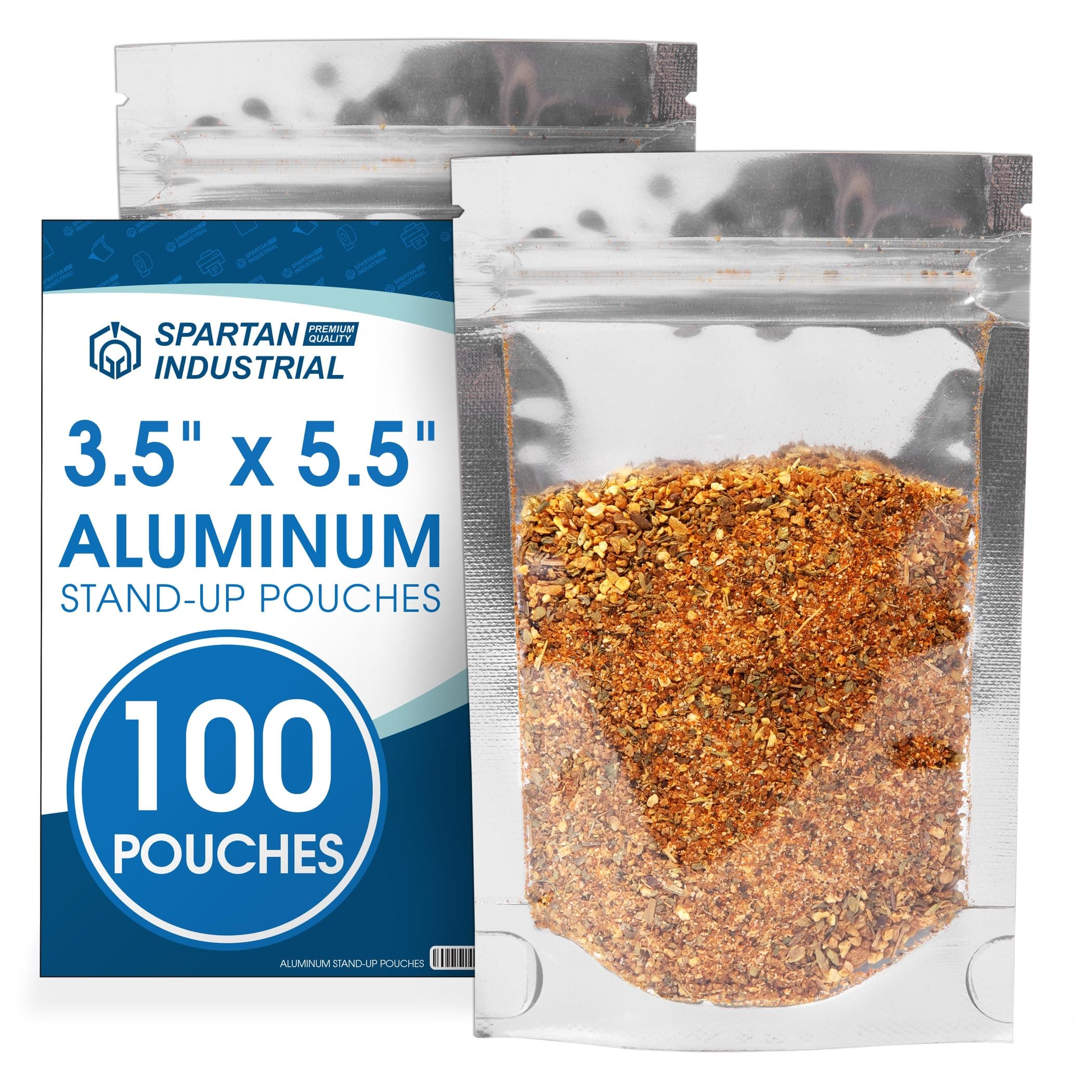 3.5" X 5.5" Aluminum Stand-Up Pouches - Pack of 100