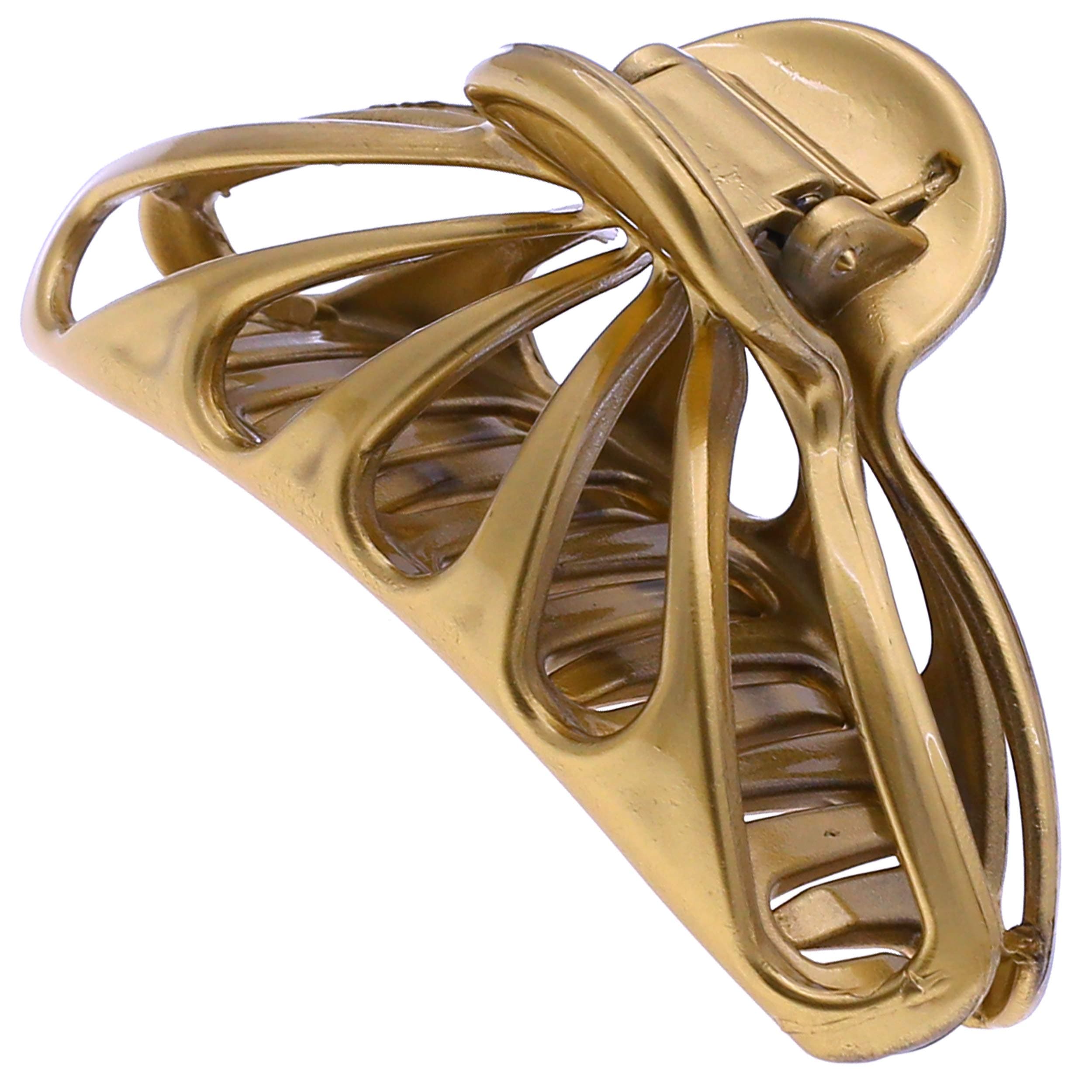 Camila Paris CP3083 French Hair Clips for Women for Thick Volume Hair, Gold, Girls Hair Claw Clips Jaw Fashion Durable and Styling Hair Accessories for Women, Strong Hold No Slip Grip, Made in France