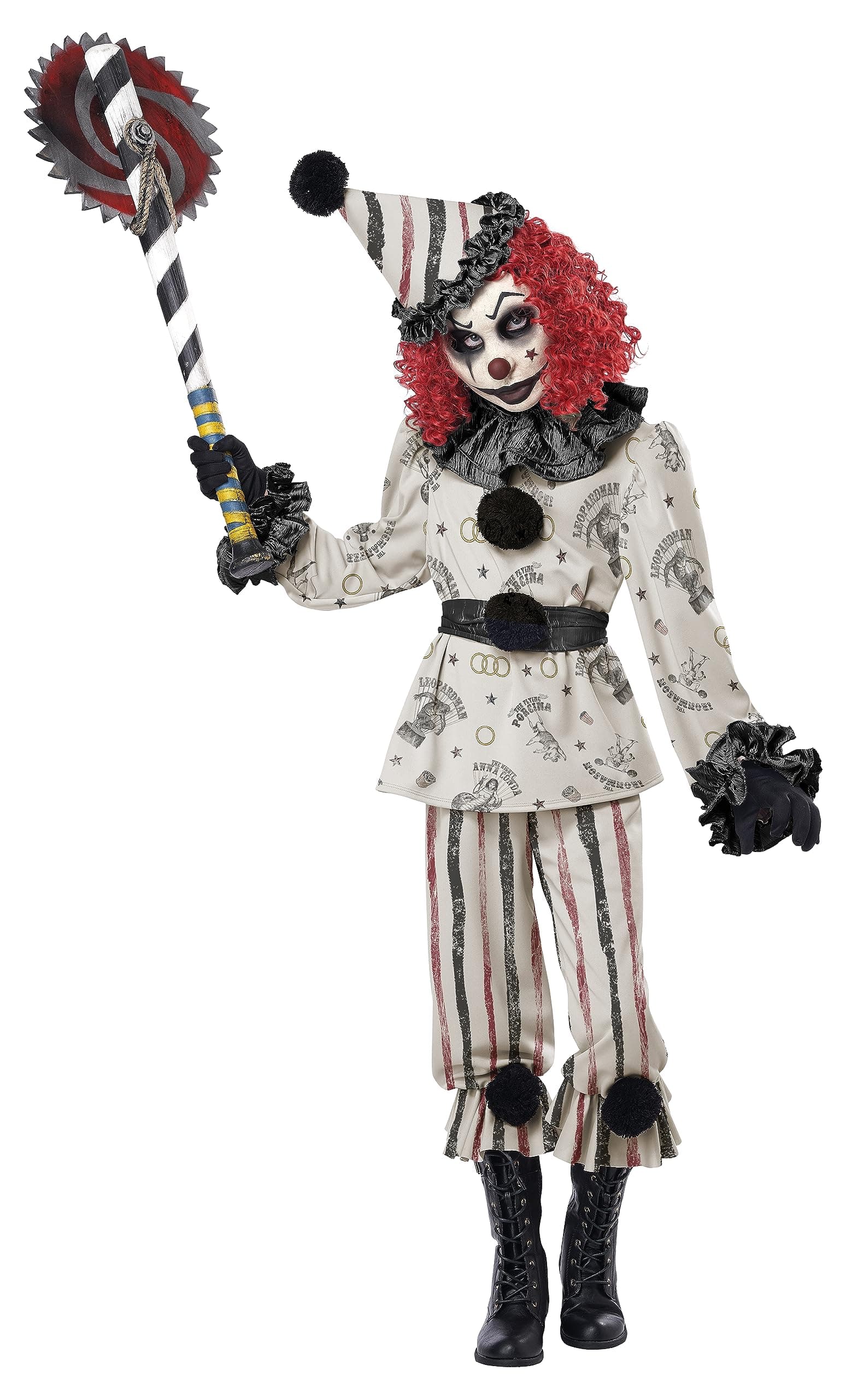 Child's Creeper Clown Costume, Cream, Large