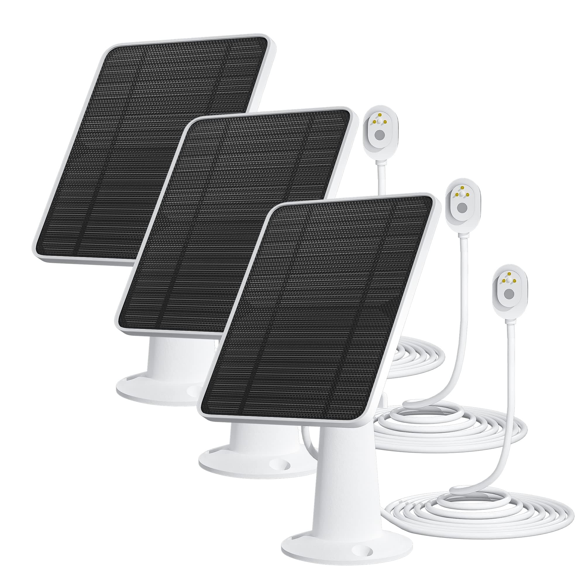 Solar Panel Charger Compatible with Arlo Ultra/Ultra 2/Pro 3/Pro 4/Pro 3 Floodlight Security Camera, 5V 4W Solar Panels Charging IP65 Weatherproof w/ 9.8ft Charging Cable Adjustable Wall Mount (3 Pack)