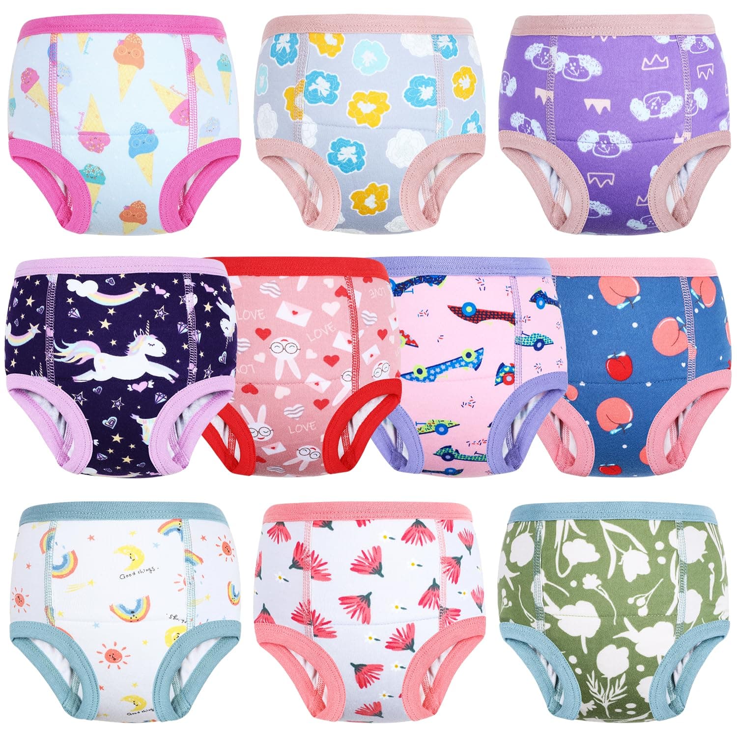 MOEMOE BABY Potty Training Pants Toddler Cotton Training Underwear 6T