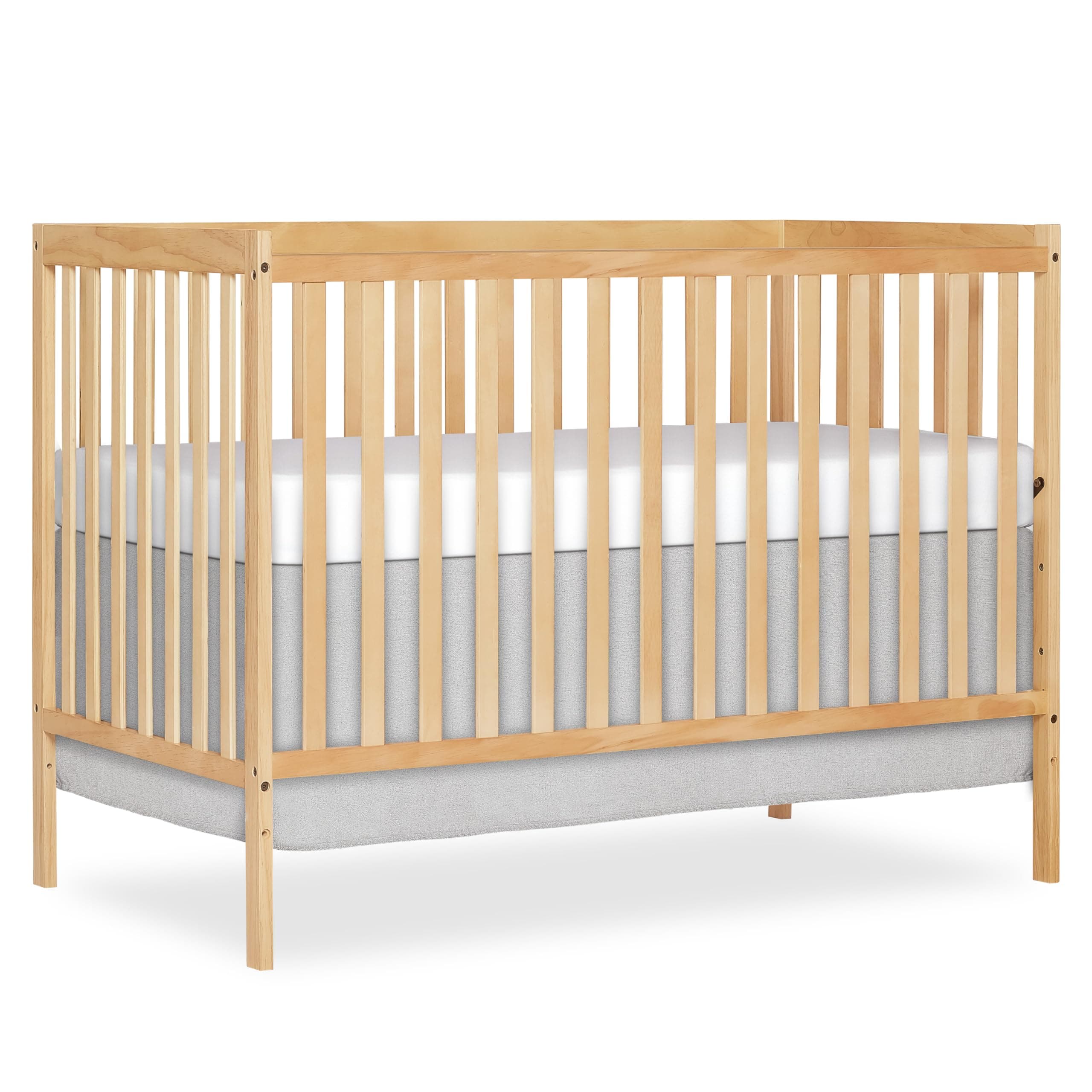 Dream On Me Synergy 5-in-1 Convertible Crib in Natural, Greenguard Gold Certified, BSA Certified, 3 Mattress Height Settings, Classic Nursery Furniture