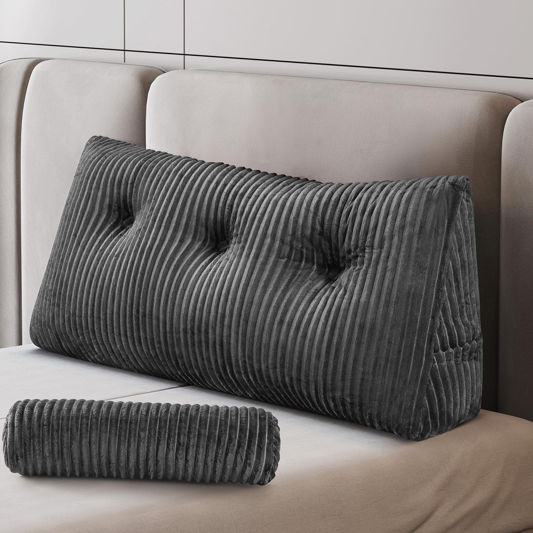 Z-hom Headboard Pillow, Wedge Backrest Cushion, Twin Size,ONE Roll Pillow