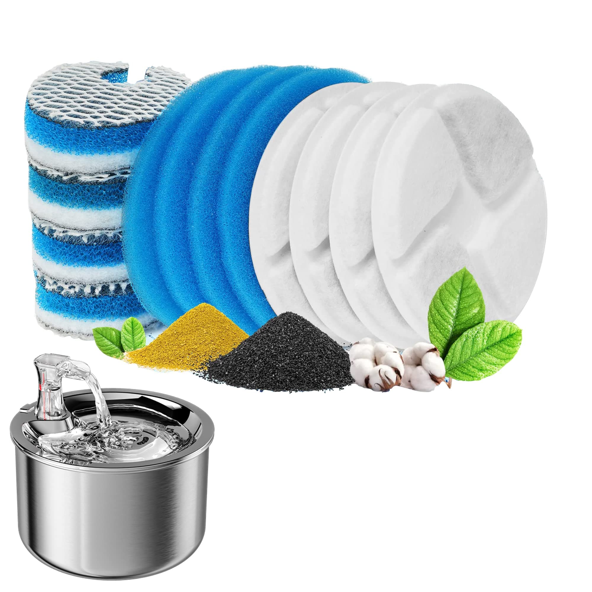 Homtyler Cat Water Fountain Filters 4 Pack