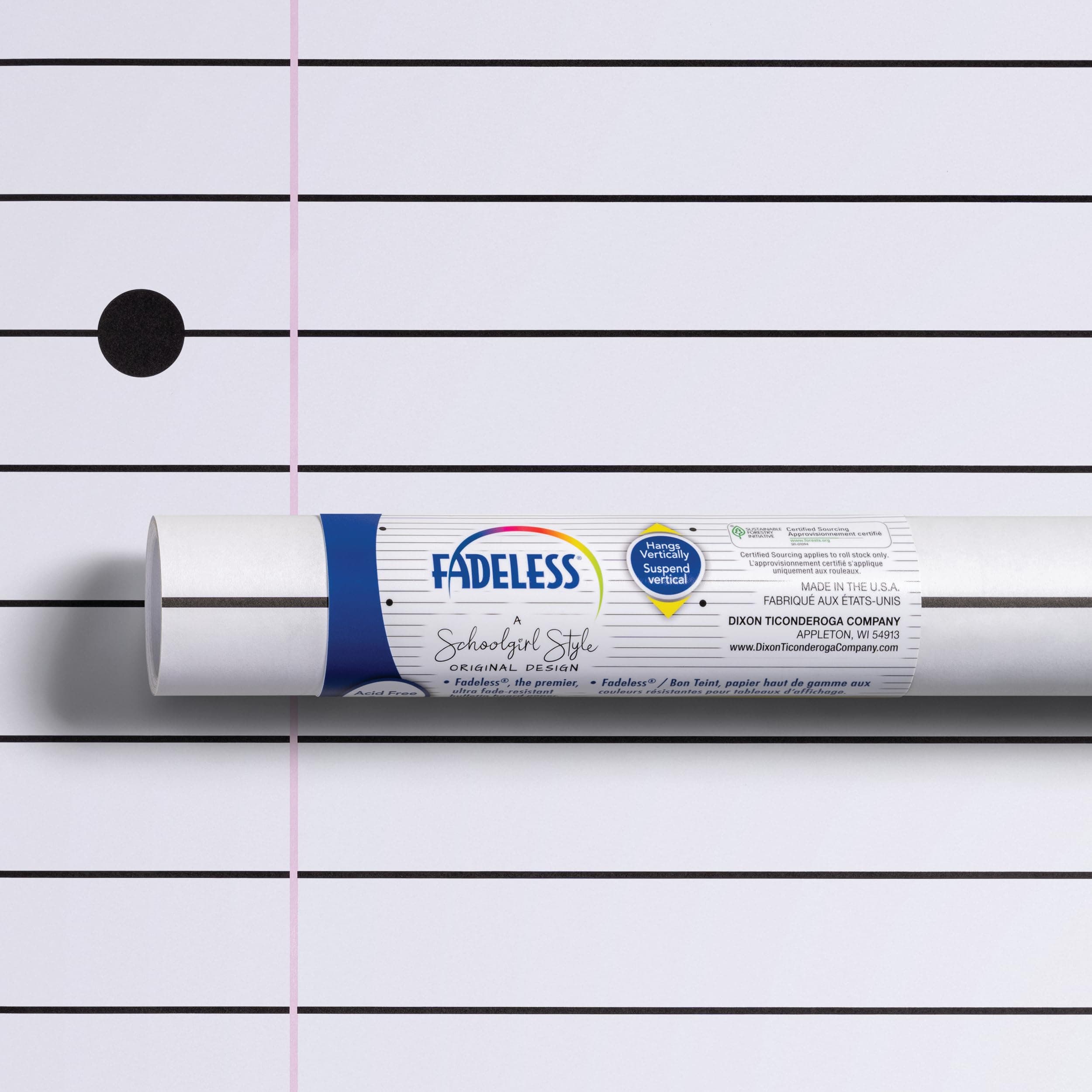 Fadeless Schoolgirl Style Bulletin Board Paper, Passing Notes, 47.25" x 25', 1 Roll