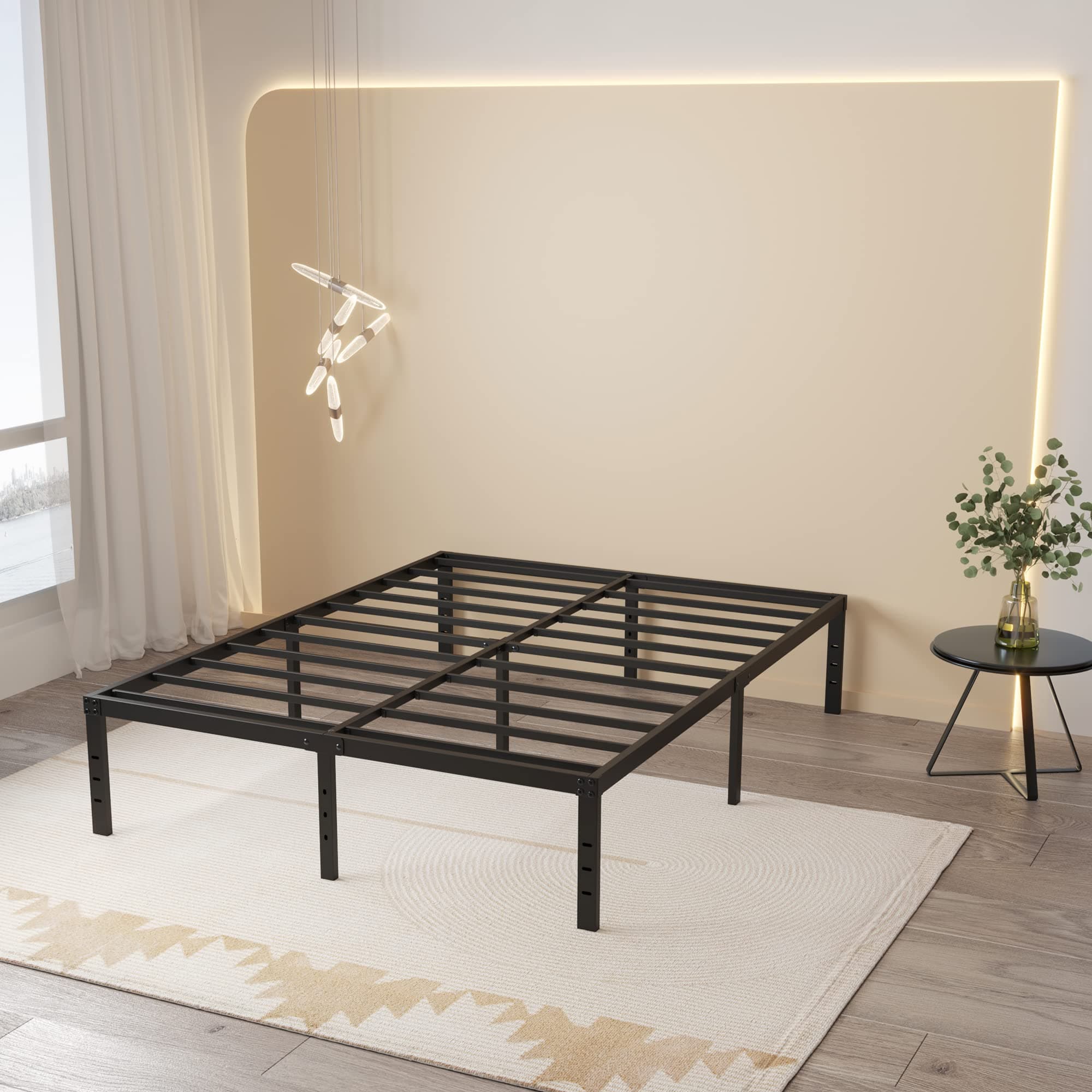 Maenizi 16 Inch Queen Bed Frame Heavy Duty Metal Support Up to 3000 lbs