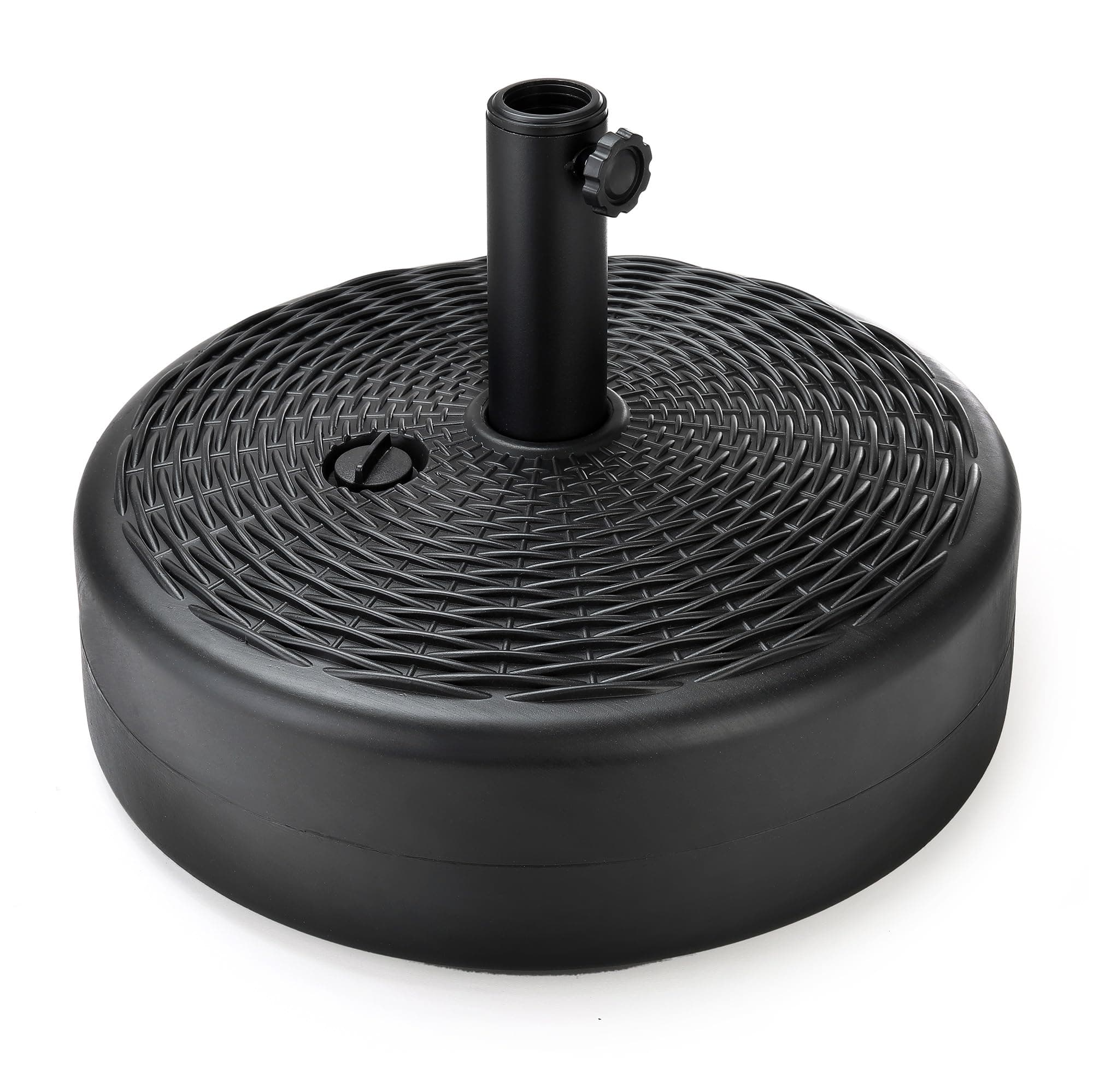 Home Zone Living 40lb Round Fillable Patio Umbrella Base Stand, 18in