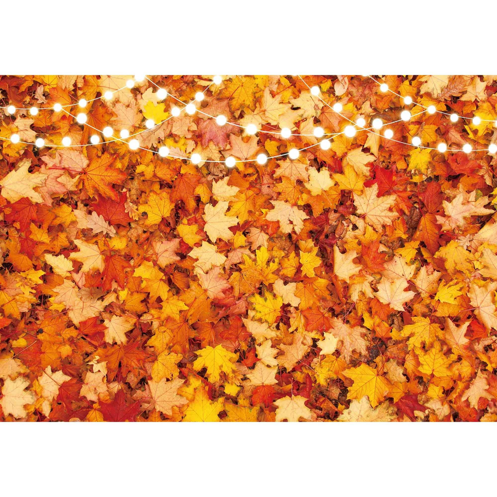 Rieetmk 10x8FT Fall Autumn Photo Backdrop for Photography Maple Leaf Pumpkin Thanksgiving Day Harvest Background Fall Forest Party Decorations