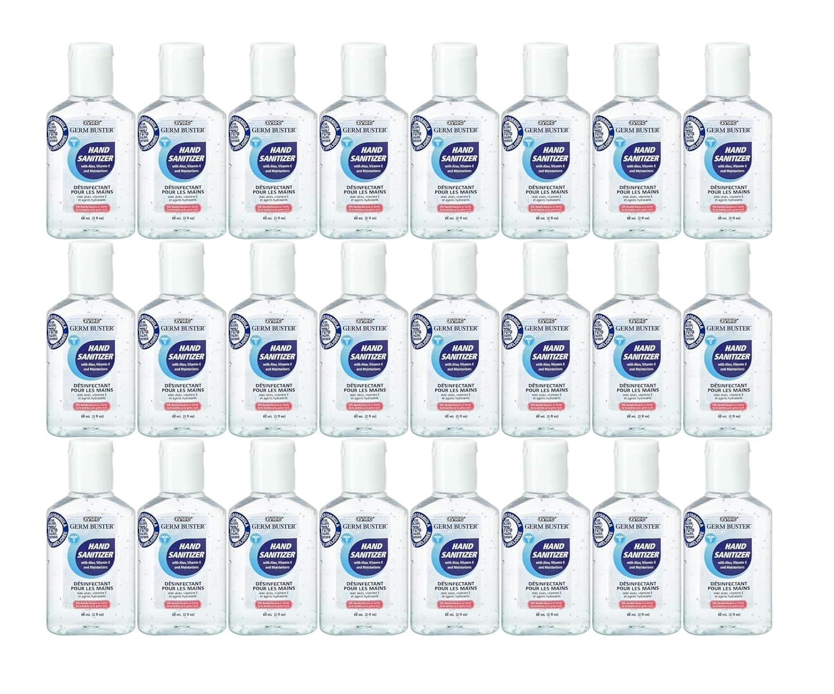 ZYTEC GERM BUSTER | HAND SANITIZER 70% ALCOHOL | 60ml | 24 PACK