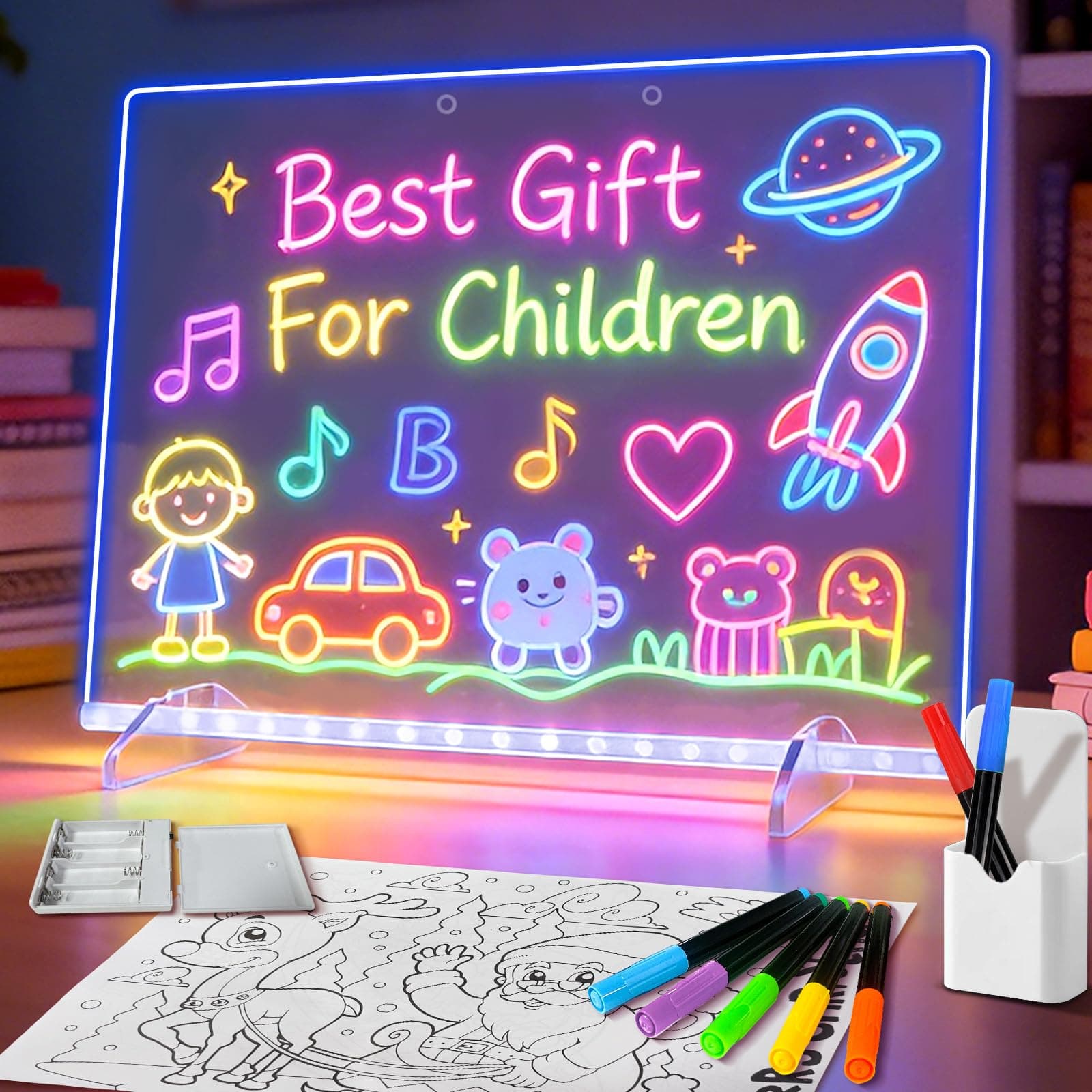 LED Drawing Board Birthday Gift Toy for 5-12 Year Old