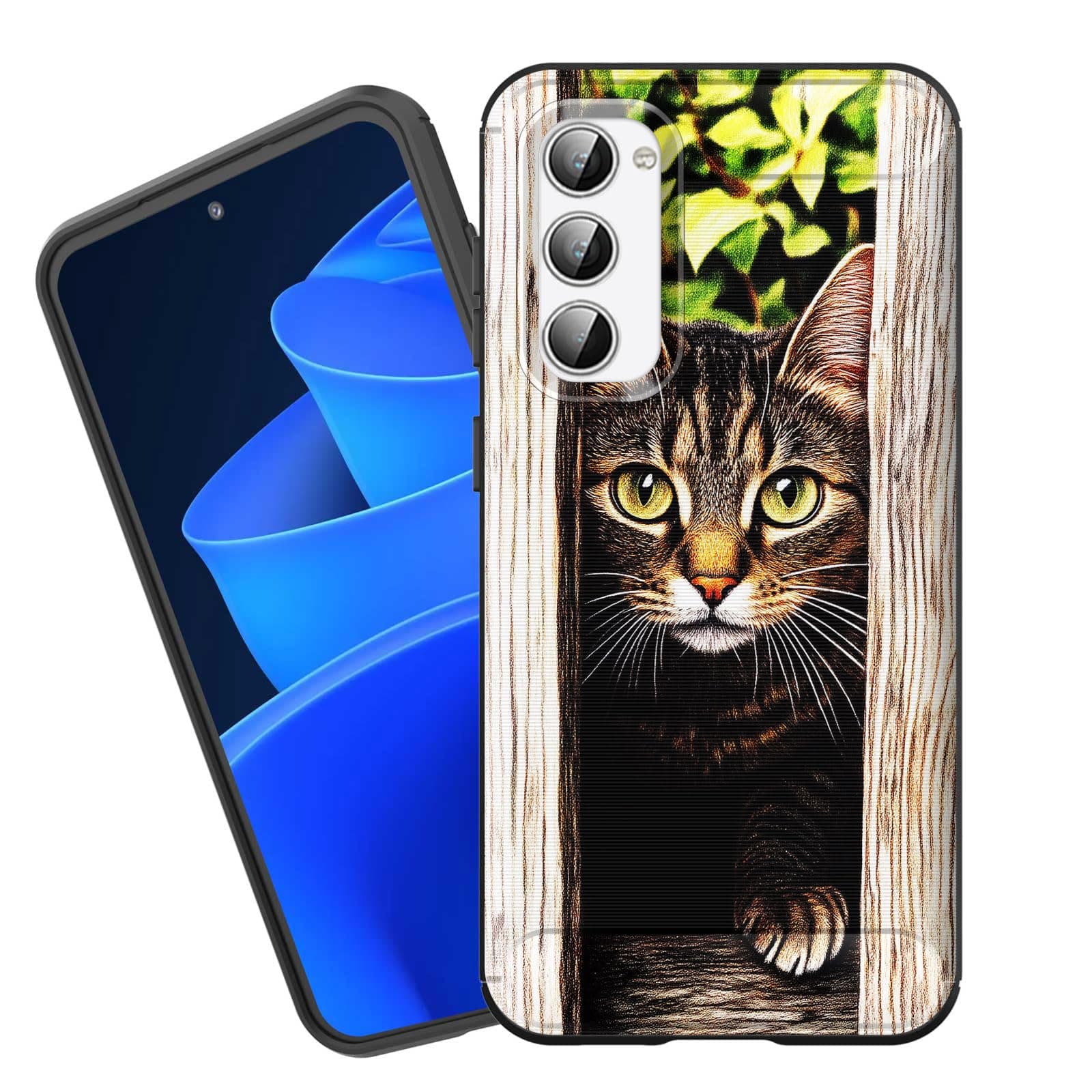 Vobber for Galaxy Note 20 Ultra Case,Premium Soft Silicone Rubber Full-Body Protective Bumper Case for Phone Case for Samsung Galaxy Note 20 Ultra 6.9 inch 2020,Cute Tabby Cat