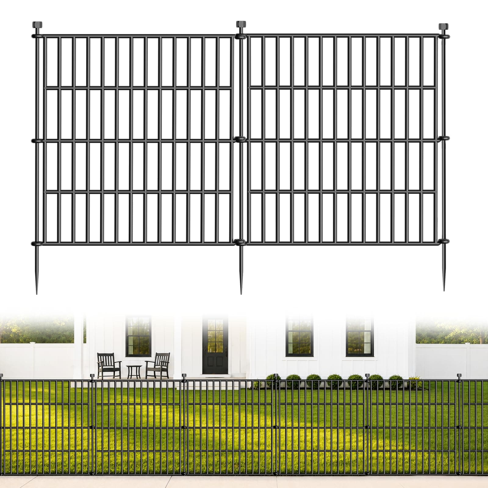 No Dig Garden Fence Outdoor for Yard, 24in (H) x 20ft(L)