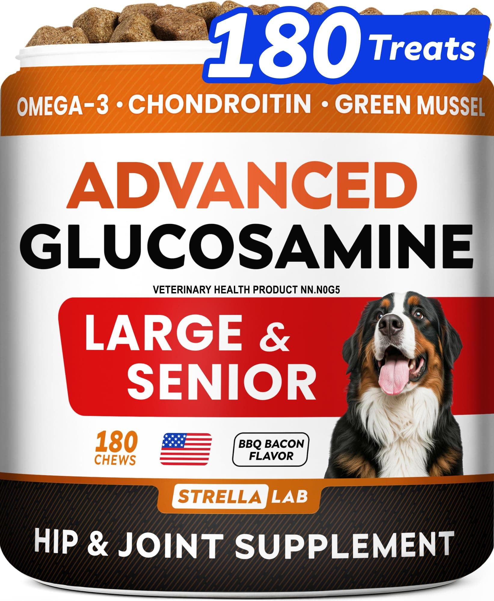 Advanced Glucosamine for Dogs, Collagen&Green Lipped Mussel - Joint Health