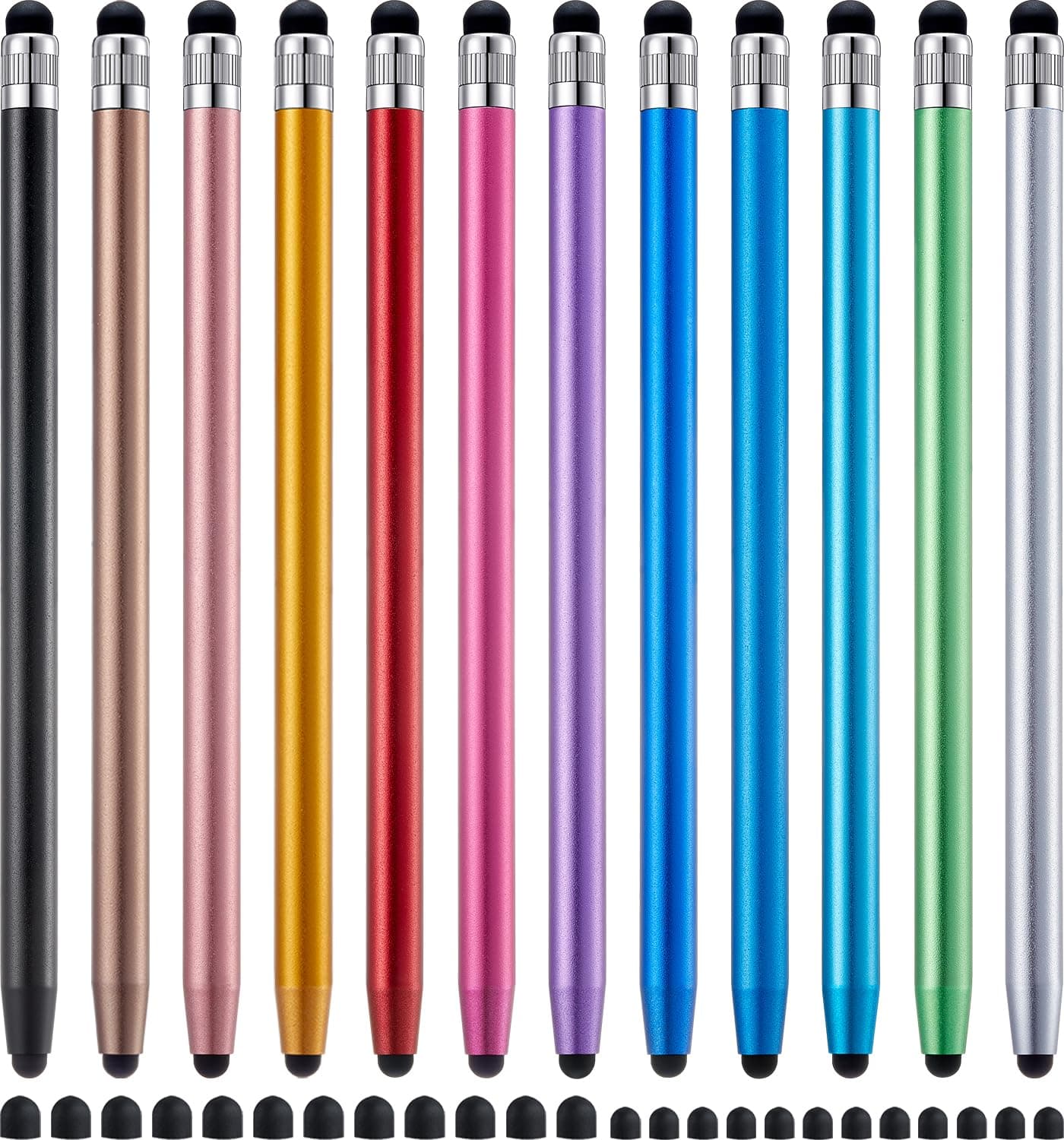 LINFANC 12Pcs Stylus Pen for Touchscreen Stylus Pen for iPad iPhone Android