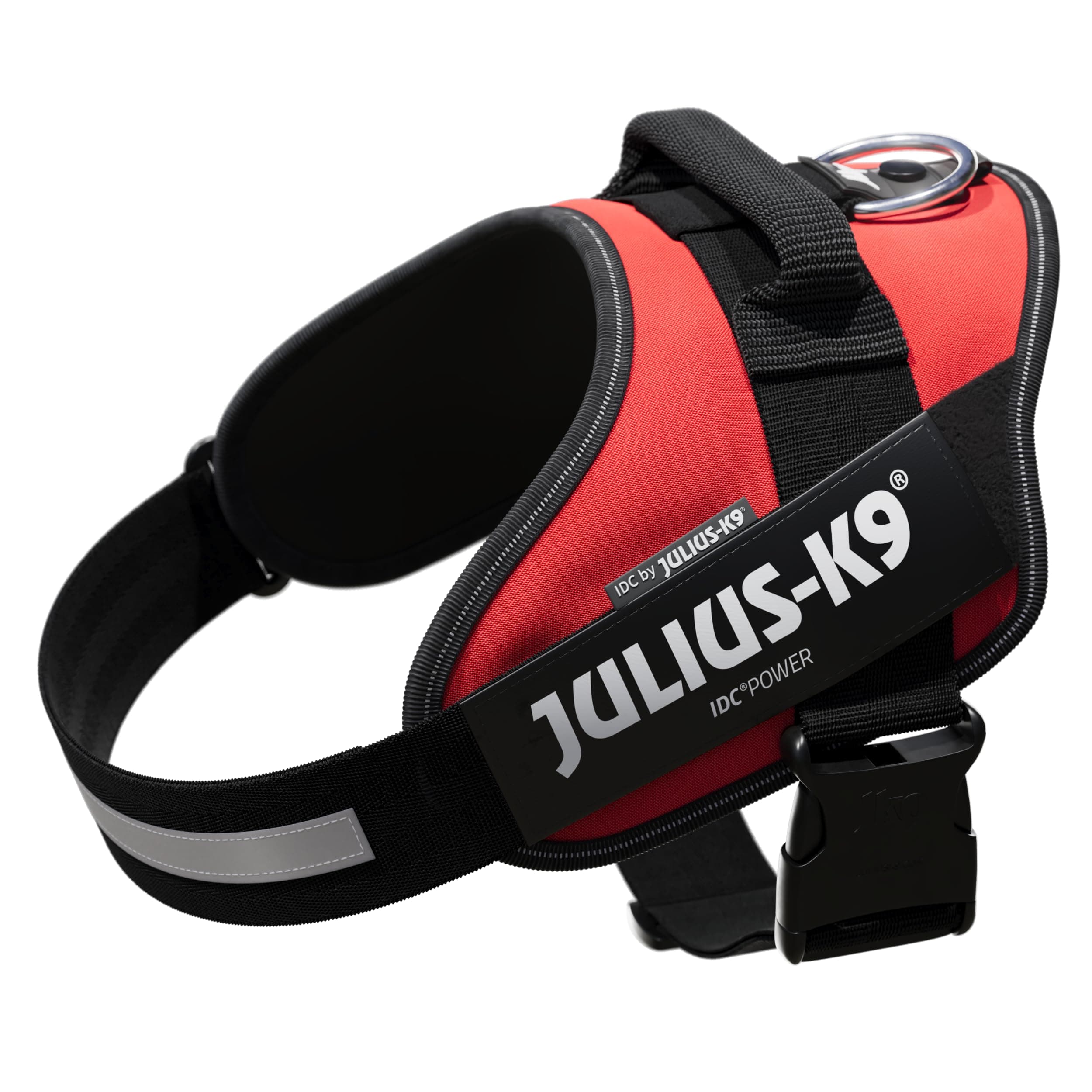 Julius-K9 IDC Powerharness 15 Colors and 9 Adjustable Sizes - Renowned for The Comfort and fit - with Removable Logo Labels - Wide Assortment of Stock Labels are Available (Red, Size 1)