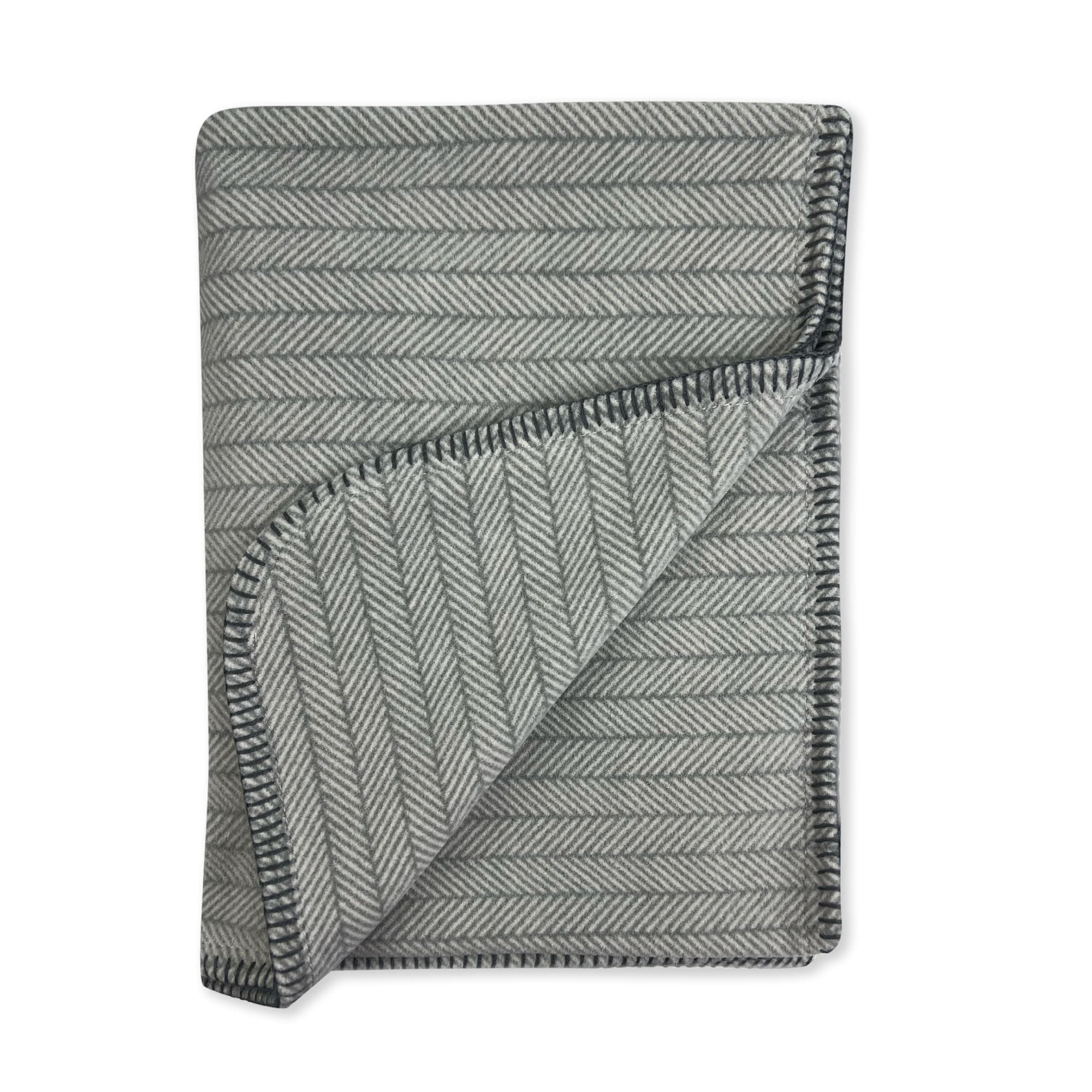 Preston II - The Polar Fleece Throw Super-Soft Recycled Dog Blanket, Couch, Sofa, Car Protector for Pets & Dogs - 40”X 50”, Dove Gray Herringbone
