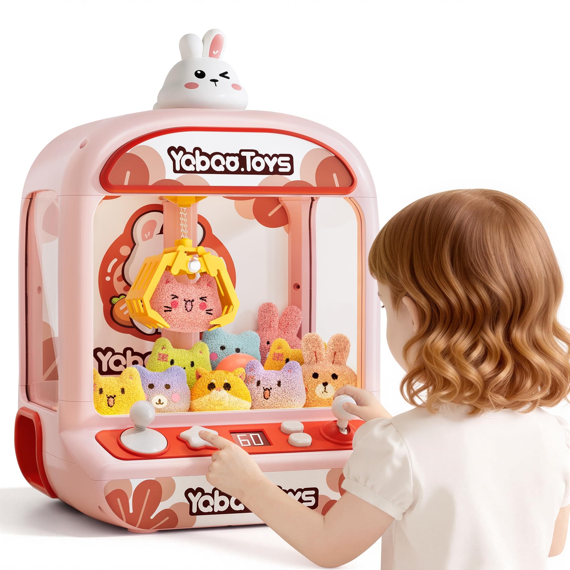 Claw Machine for Kids Grils,Rabbit Mini Claw Machines with Plush Toy