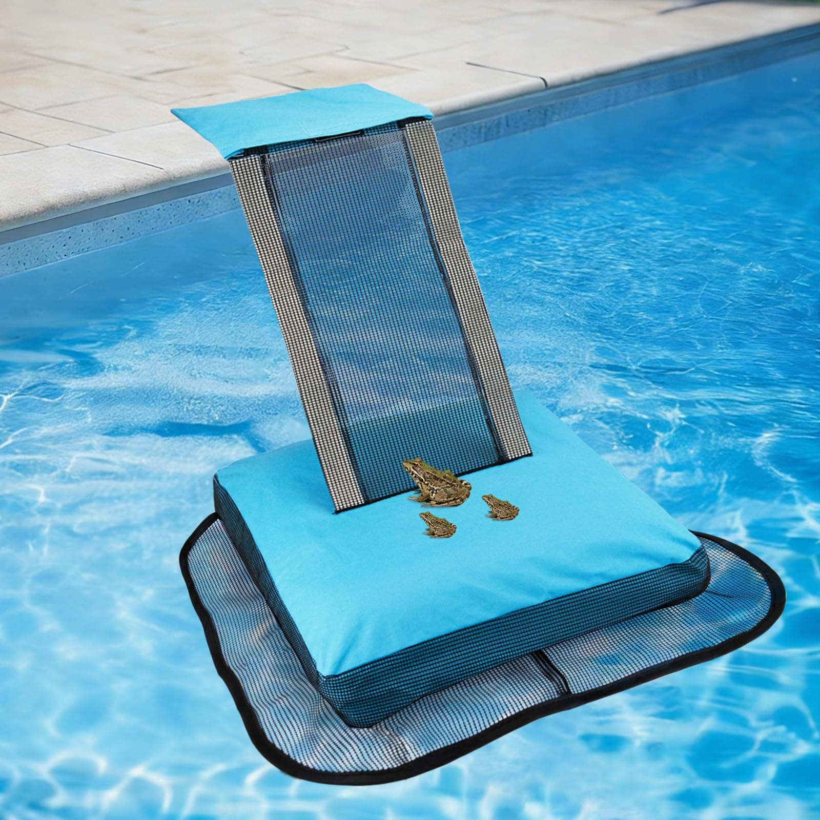 Saugnlbs Pool Animal Escape Ramp,Pool Frog Saver,Animal Saver for Swimming Pool Critter, Rescue for Toads, Flog,Lizards, Ducks, Snakes, Mice,Blue