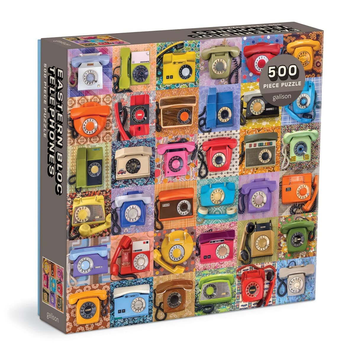 Eastern Bloc Telephones 500 Piece Puzzle from Galison - 500 Piece Puzzle Featuring Photography from Troy Litten, Thick and Sturdy Pieces, Fun Family Activity
