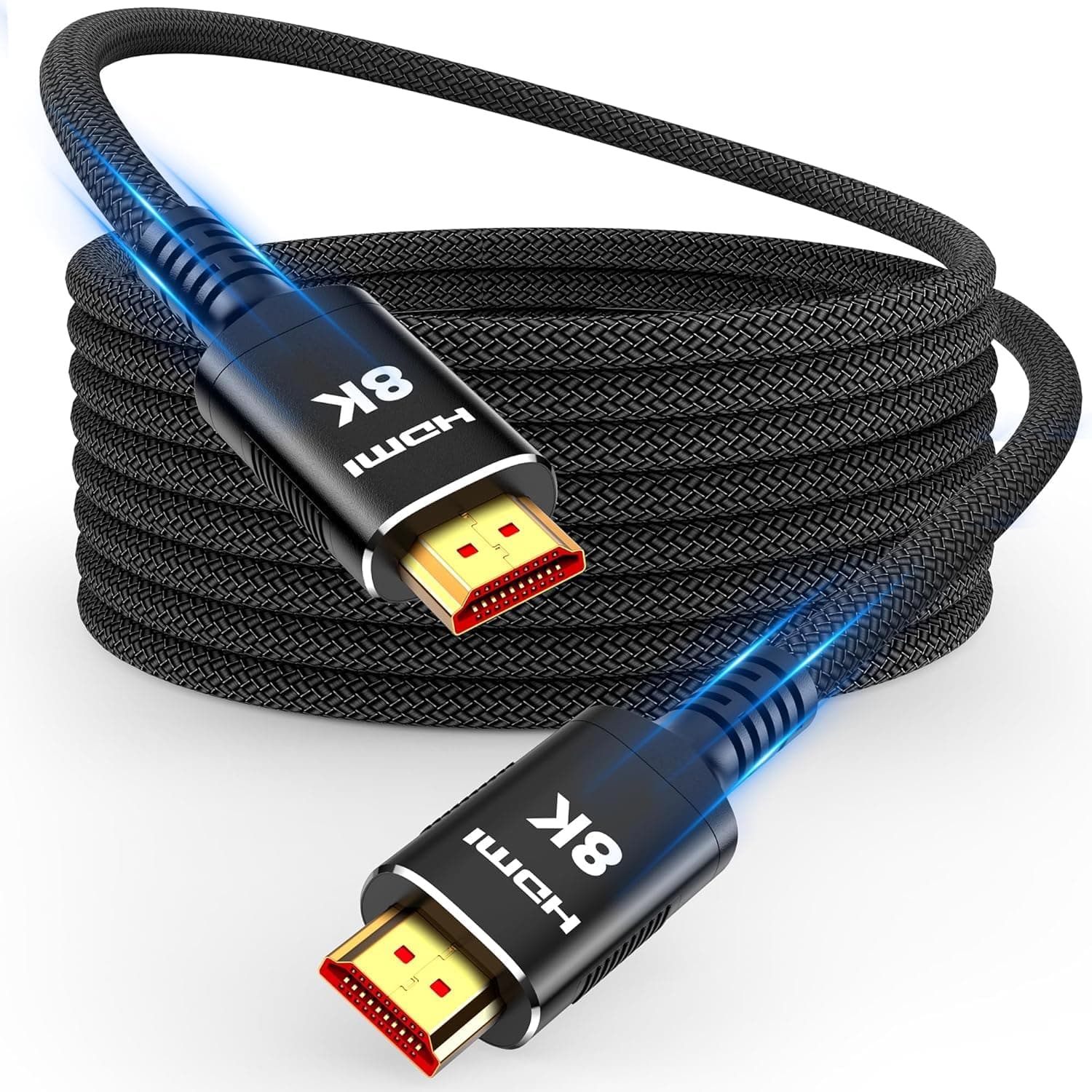 Snowkids 8K HDMI Fiber Optic Cable Long 2.1 50 FT,48Gbps UHD Unidirectional