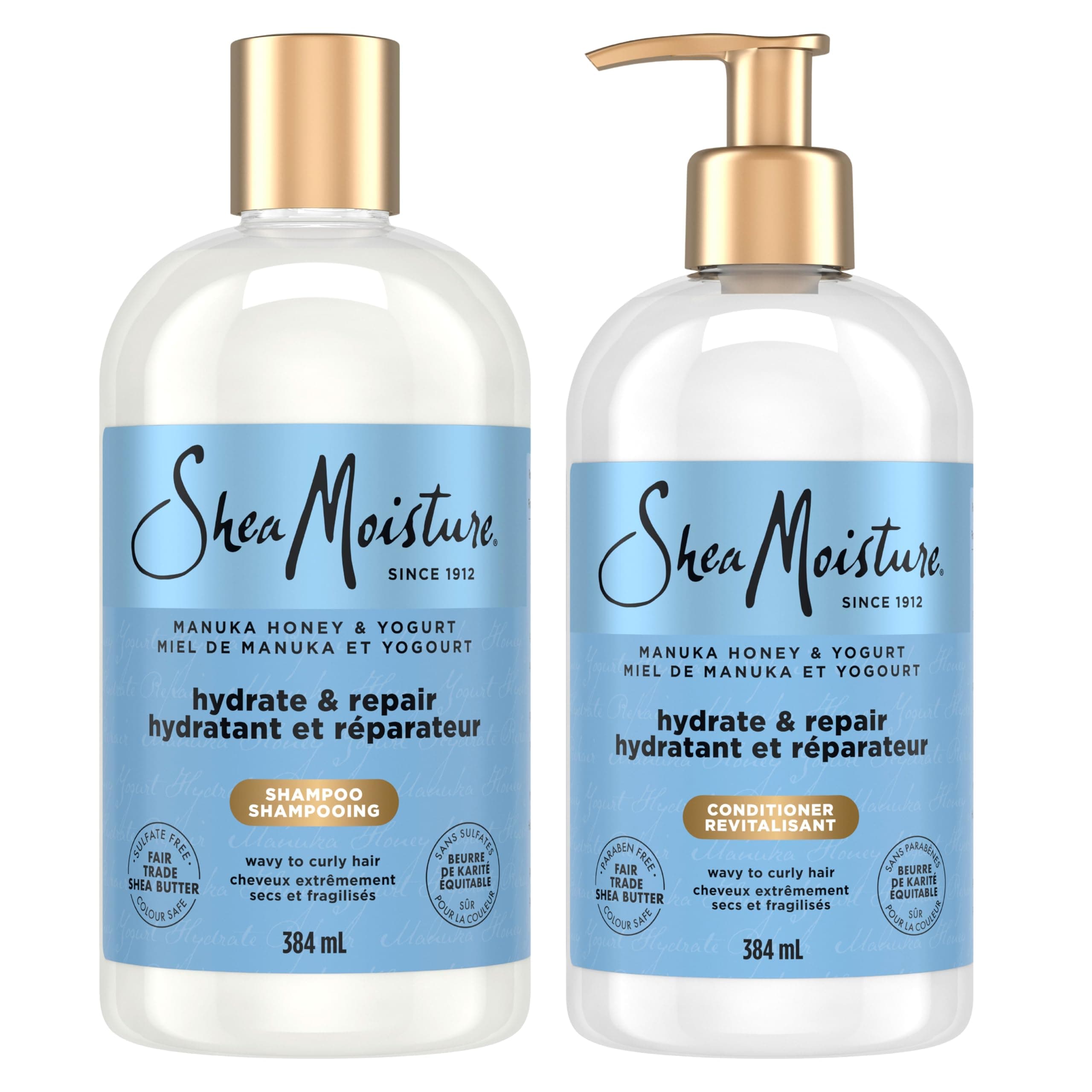 SheaMoisture Repair Shampoo & Conditioner Manuka Honey & Yogurt, 2-Pack