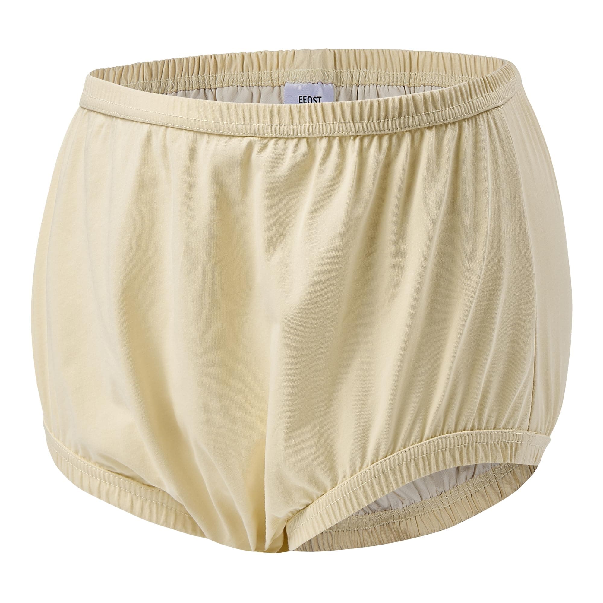 EEOST Adult Diaper Cover Plastic Pants - Leakproof Reusable Waterproof Underwear for Incontinence, Washable for Men Women(Beige,2XL)