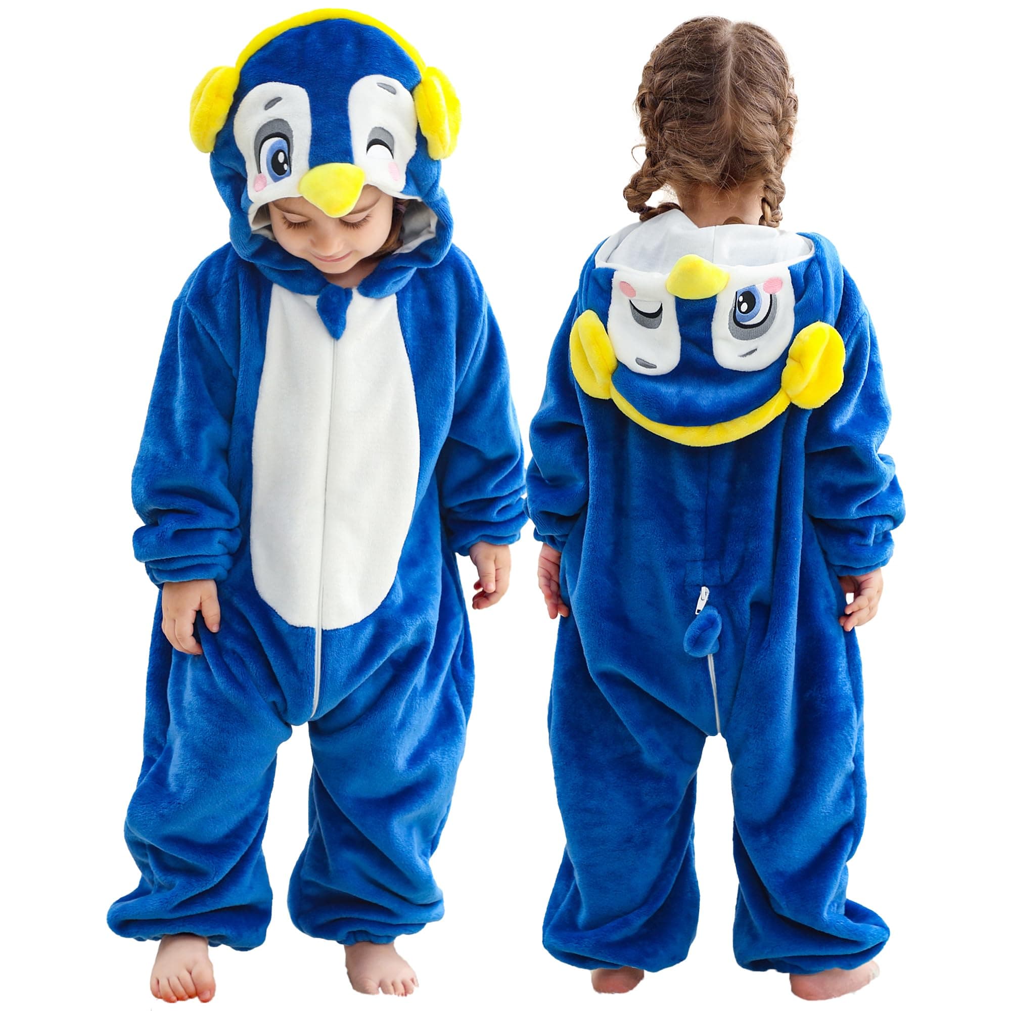 MICHLEY Unisex Baby Halloween Romper Animal Cosplay Costume 3-4T,Penguin